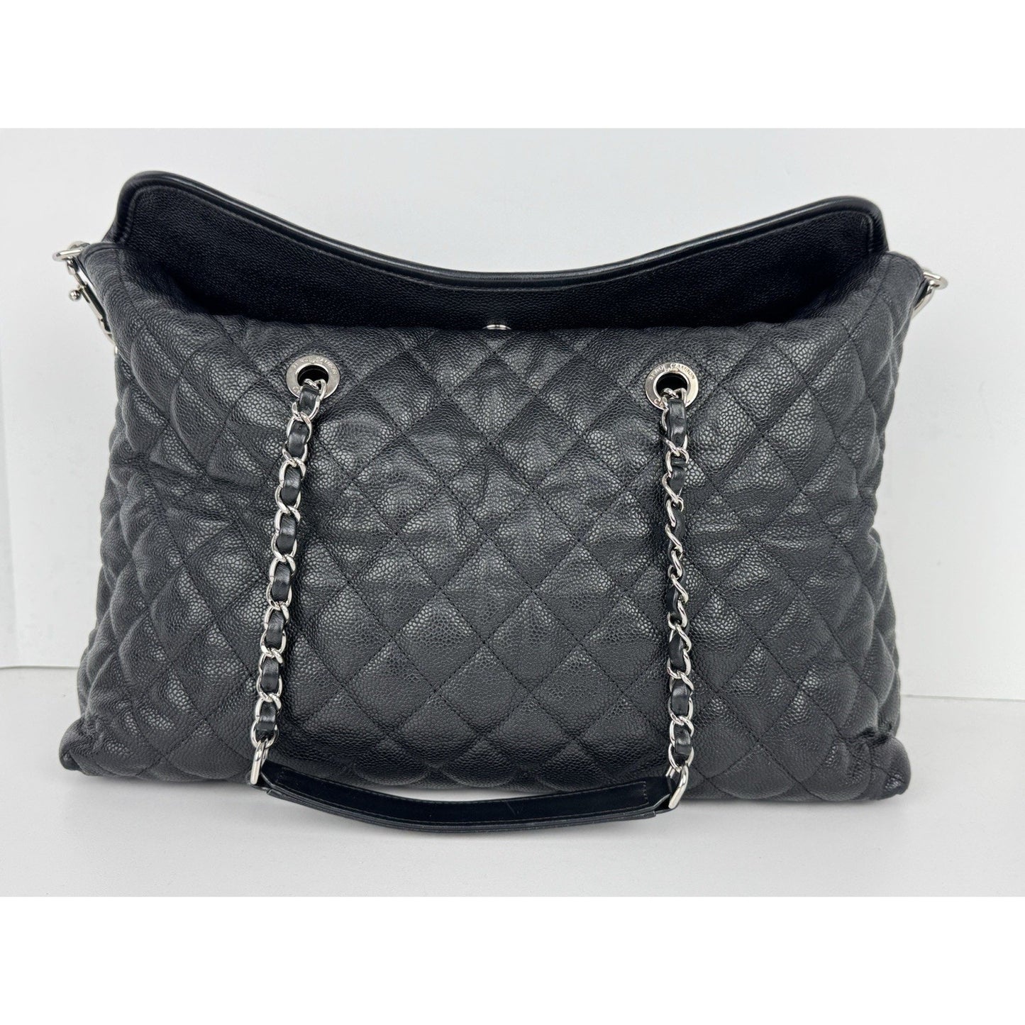 Chanel French Riviera Hobo Caviar Leather Black B-6