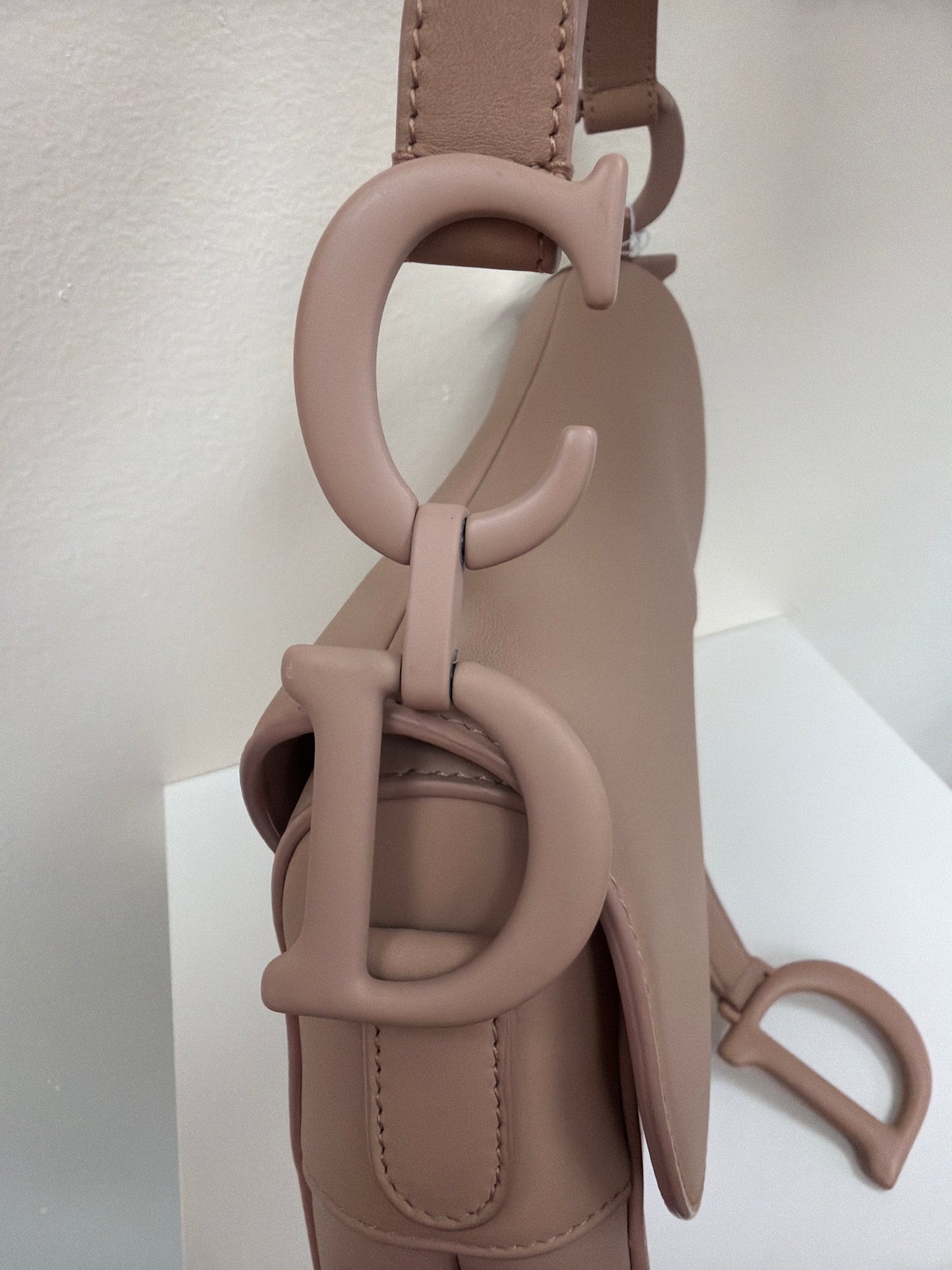 Christian Dior Matte Pink Saddle Shoulder Bag