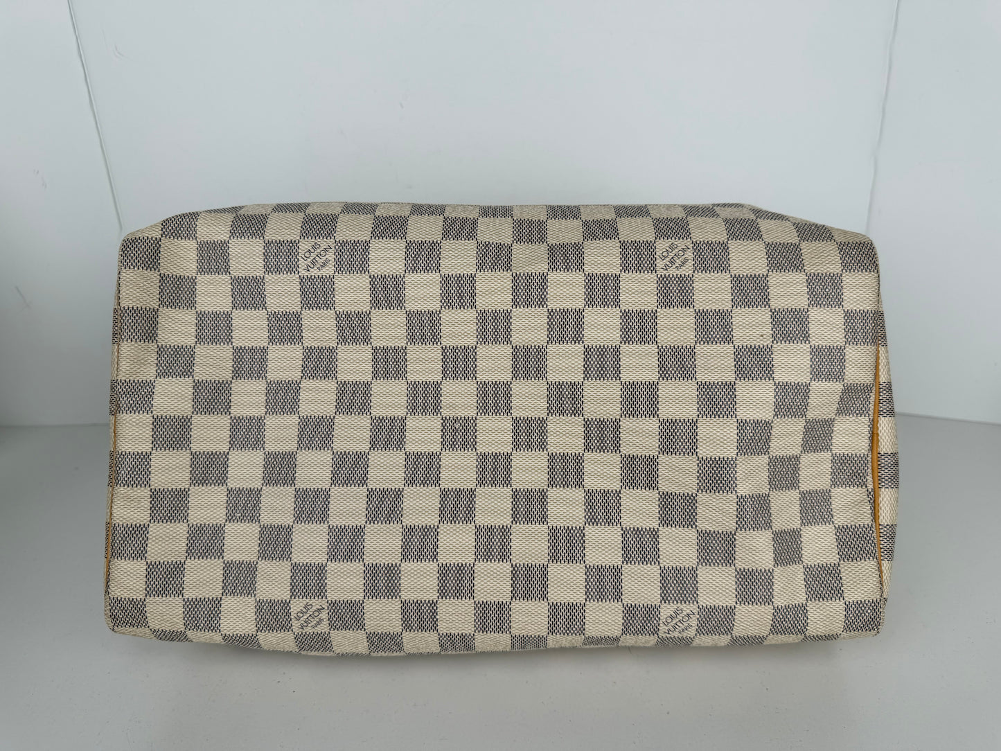 Louis Vuitton Speedy Bandouliere Bag 35 in Damier Azur Coated Canvas 2014 YS