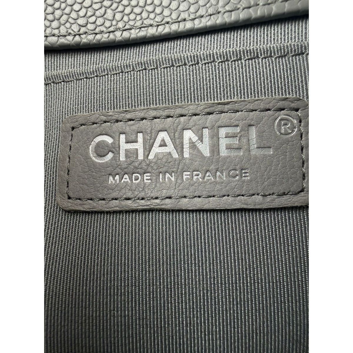 (LAYAWAY) Chanel Medium Boy Flap Bag in Grey Chevron Quilted Caviar Leather 2019 C9 (Copy)