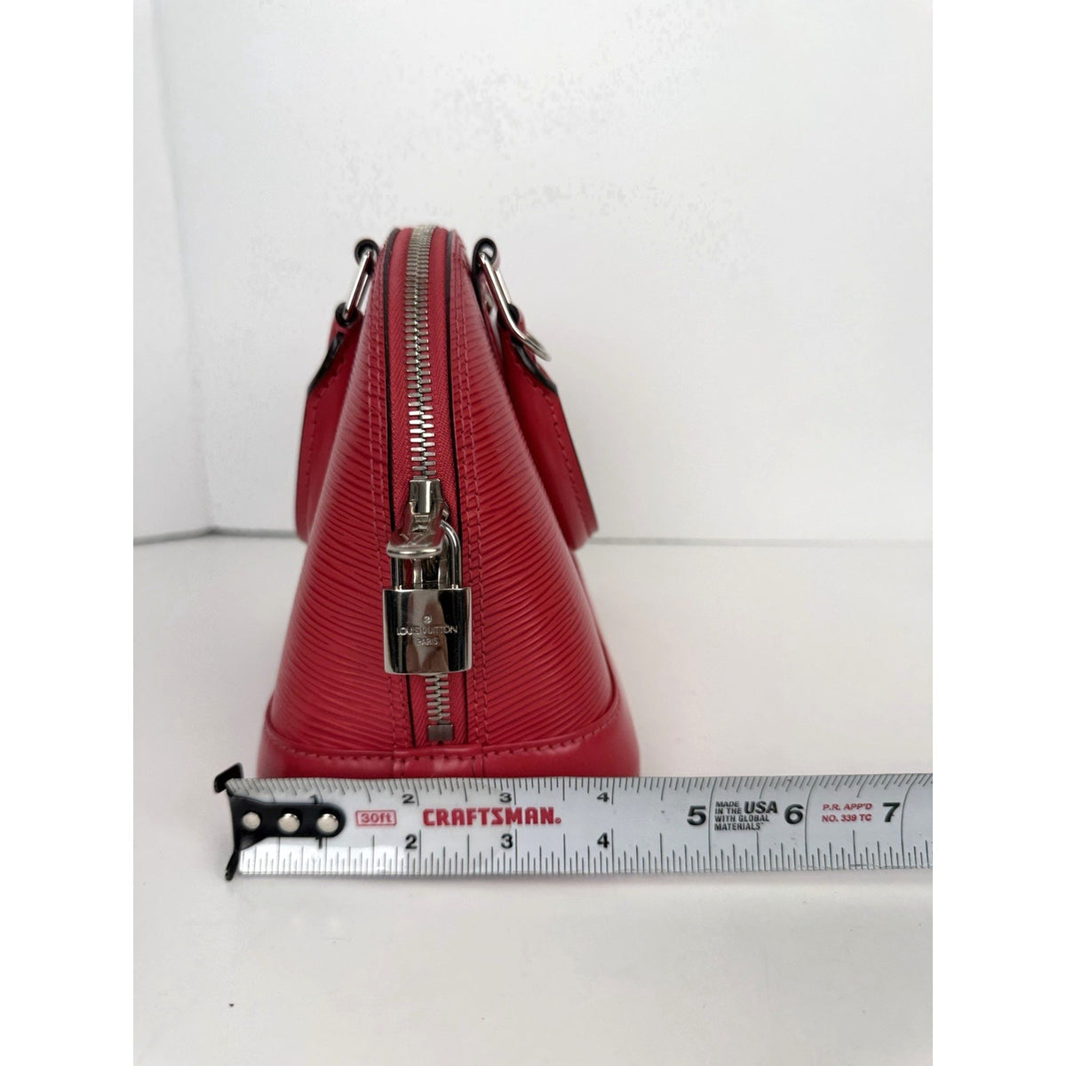 Louis Vuitton Alma BB Handbag in Red Epi Leather Silver-Tone Hardware 2015 F3