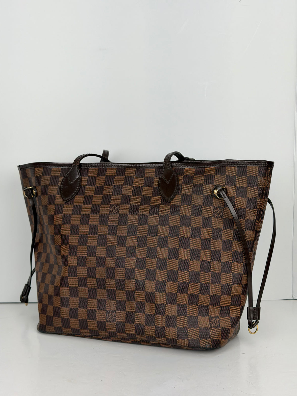 Louis Vuitton Neverfull MM Tote Bag in Damier Ebene Coated Canvas 2015 YS