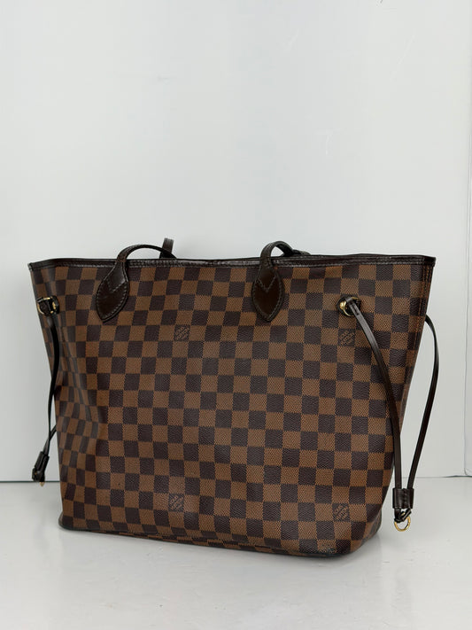 Louis Vuitton Neverfull MM Tote Bag in Damier Ebene Coated Canvas 2015 YS