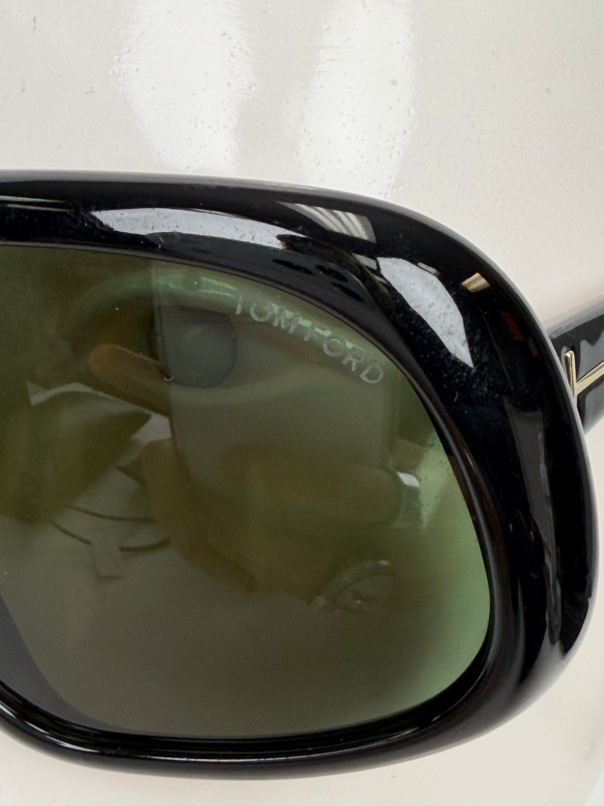 Tom Ford Sven (TF471 01N) Shield Sunglasses in Black Frame with Dark Green Lenses YK-2