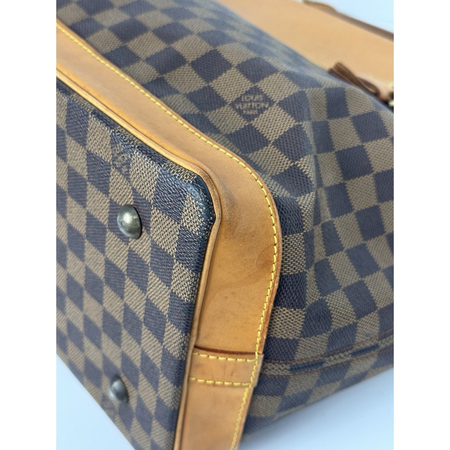 Louis Vuitton Damier Ebene Clipper Travel Bag Brown Canvas Lim Ed 1996 S