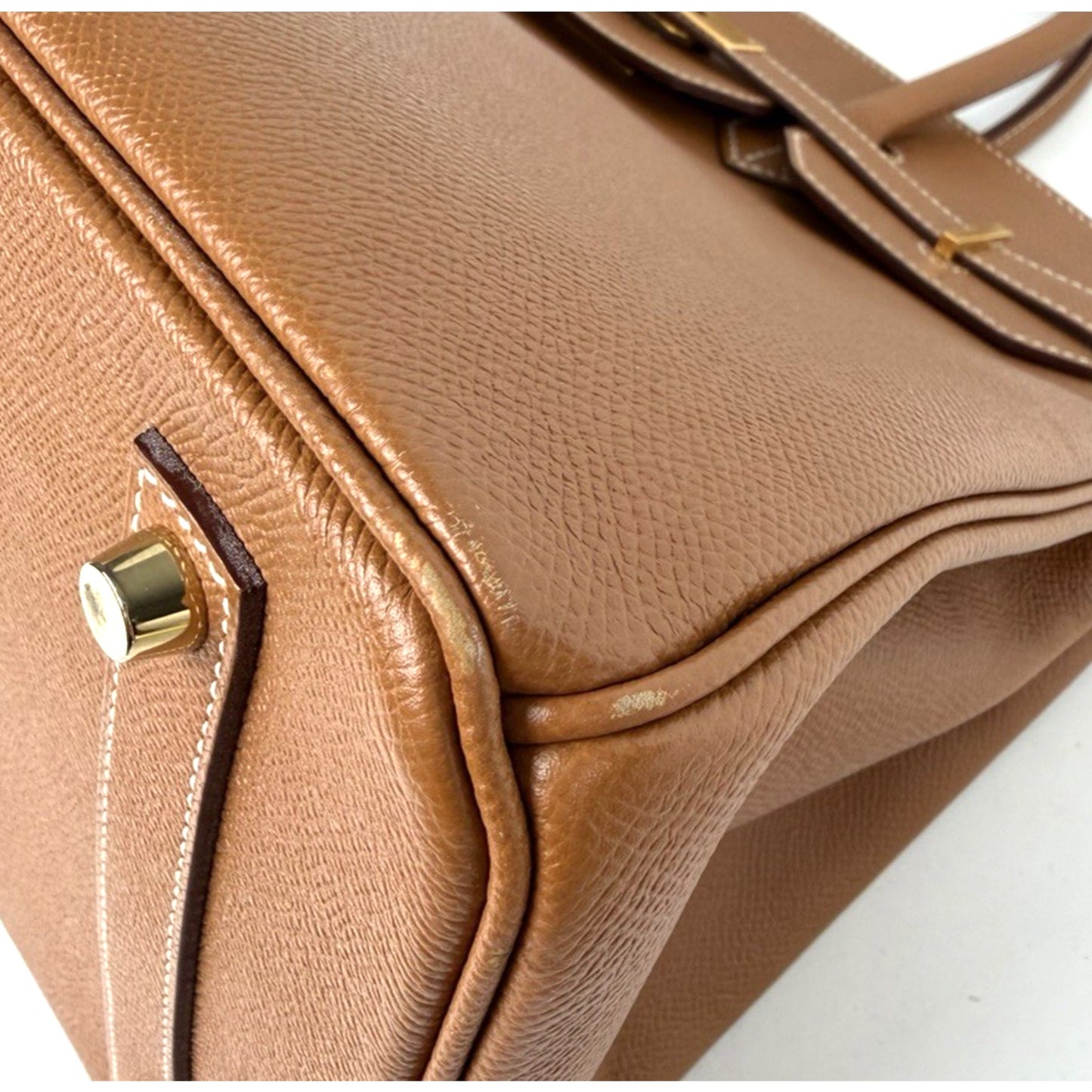 Hermes Birkin 35 in Gold Epsom Leather with Gold-Pleated Hardware 2017 S