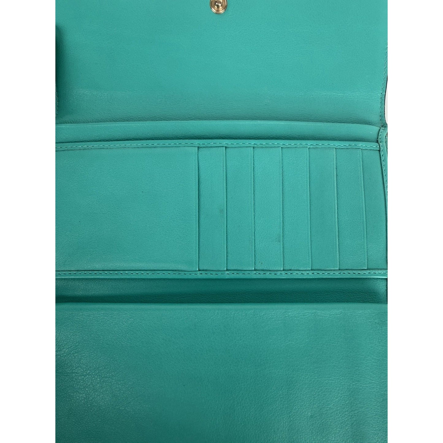 Valentino Garavani Rockstud Wallet in Turquoise Leather with Studded Accents K1