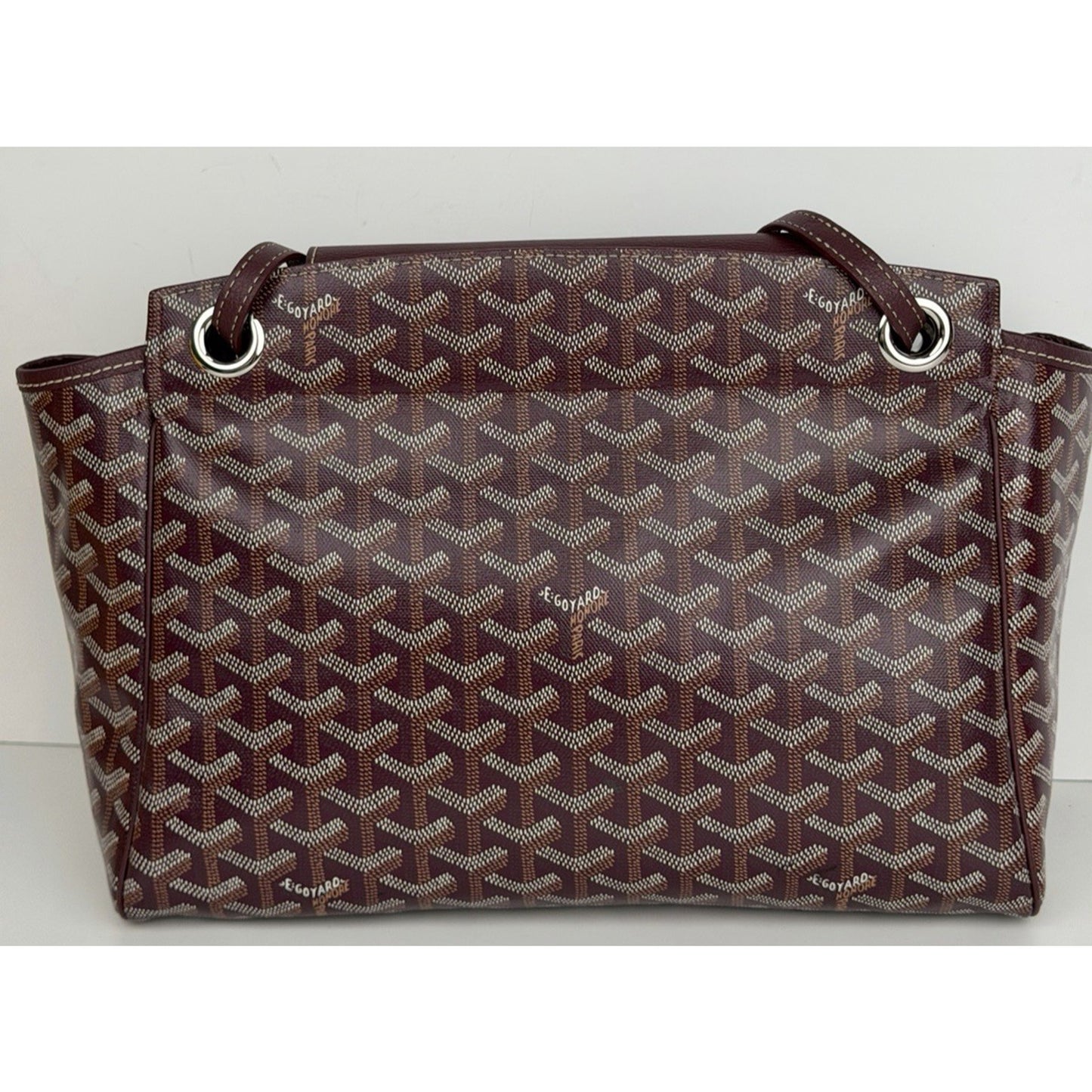 Goyard Sac Rouette PM Bag in Burgundy Goyardine Coated Canvas E1