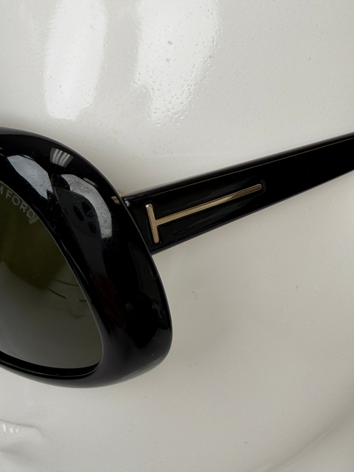 Tom Ford Sven (TF471 01N) Shield Sunglasses in Black Frame with Dark Green Lenses YK-2