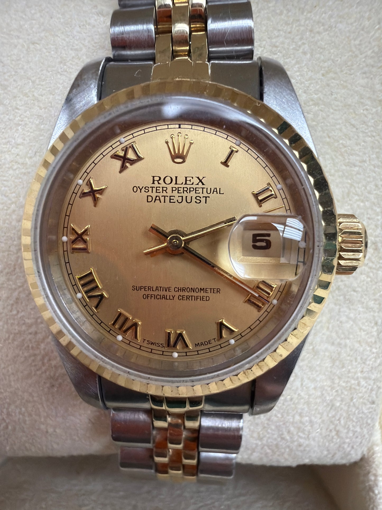 Rolex 69173 18k Yellow Hold Stainless Steel Jubilee Bracelet Datejust (1994)