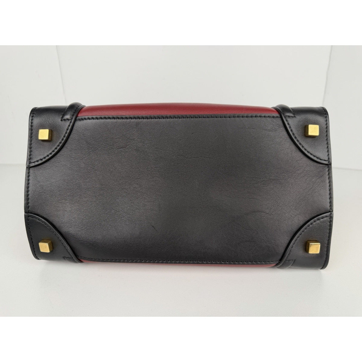 Celine Luggage Tote Bag Micro in Tri-Color Calfskin Leather and Suede S