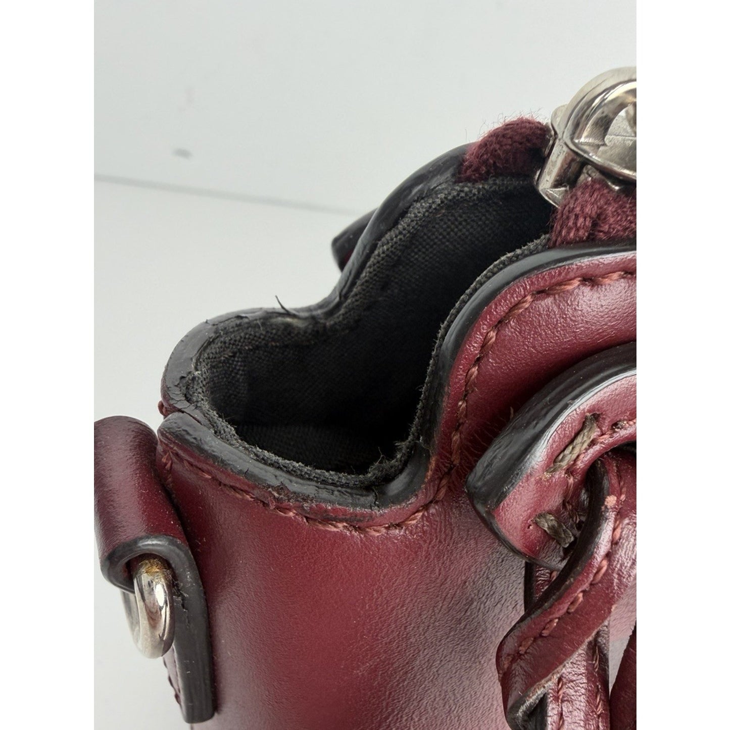Fendi By The Way Shoulder Bag Small Rich Burgundy Leather & Bold Logo S15