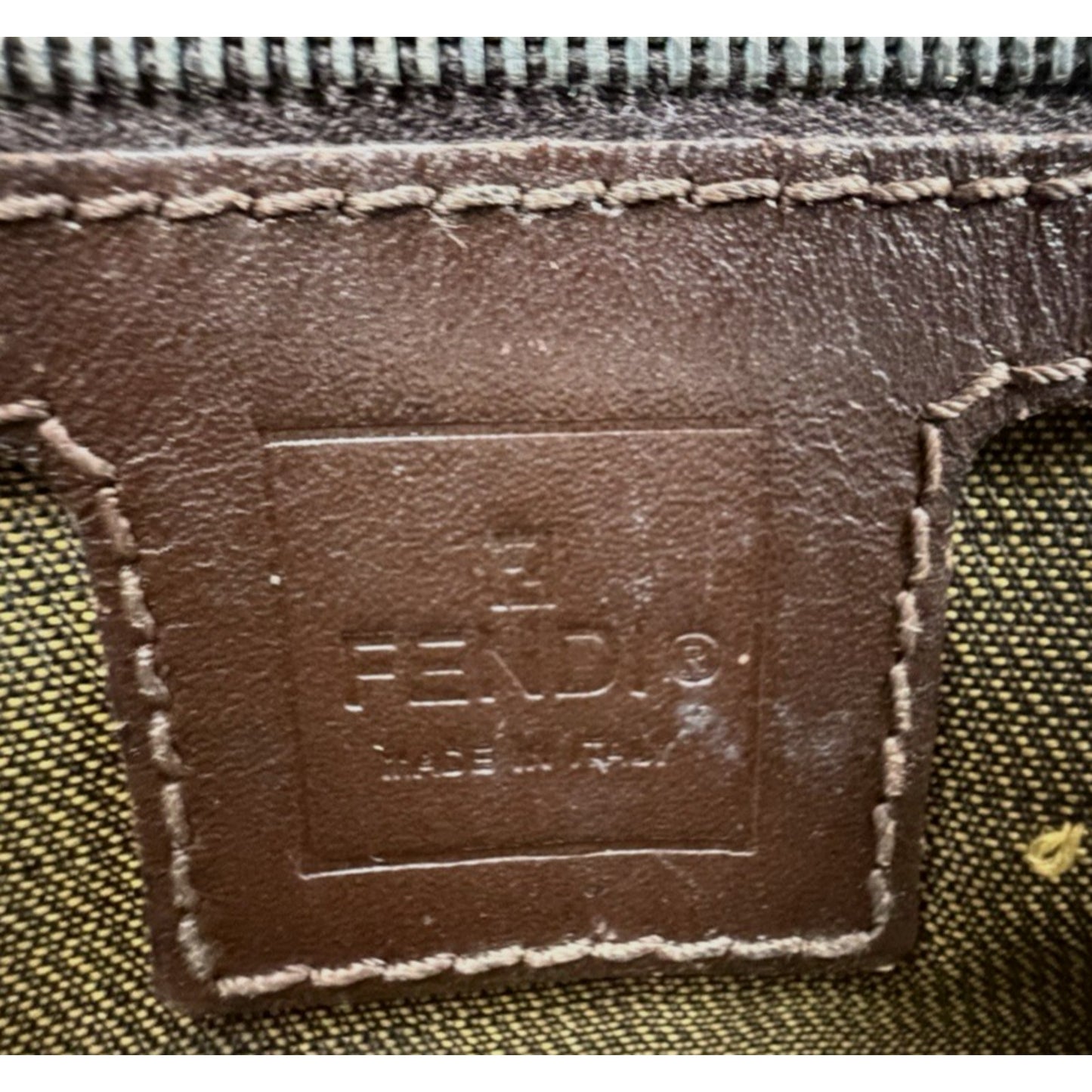 Fendi Zucca Mini Mamma Baguette Shoulder Bag in Brown FF Logo Canvas S