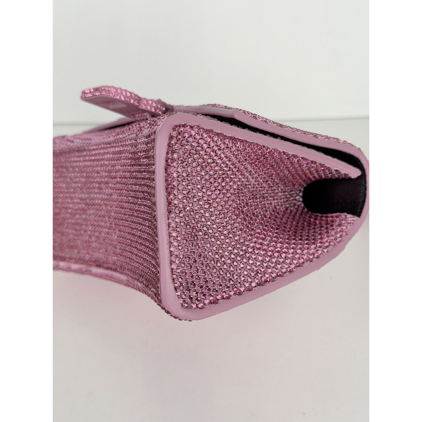 Balenciaga Strass Suede Hourglass Top Handle Bag XS in Pink B1
