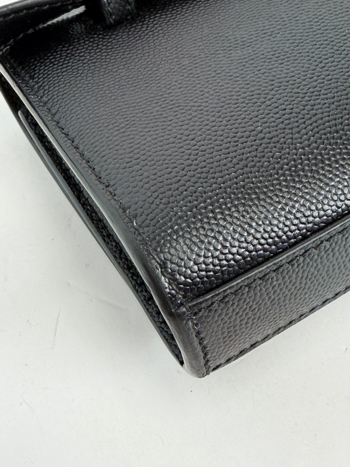 Saint Laurent Kate Belt Bag in Black Grain De Poudre Leather YS12