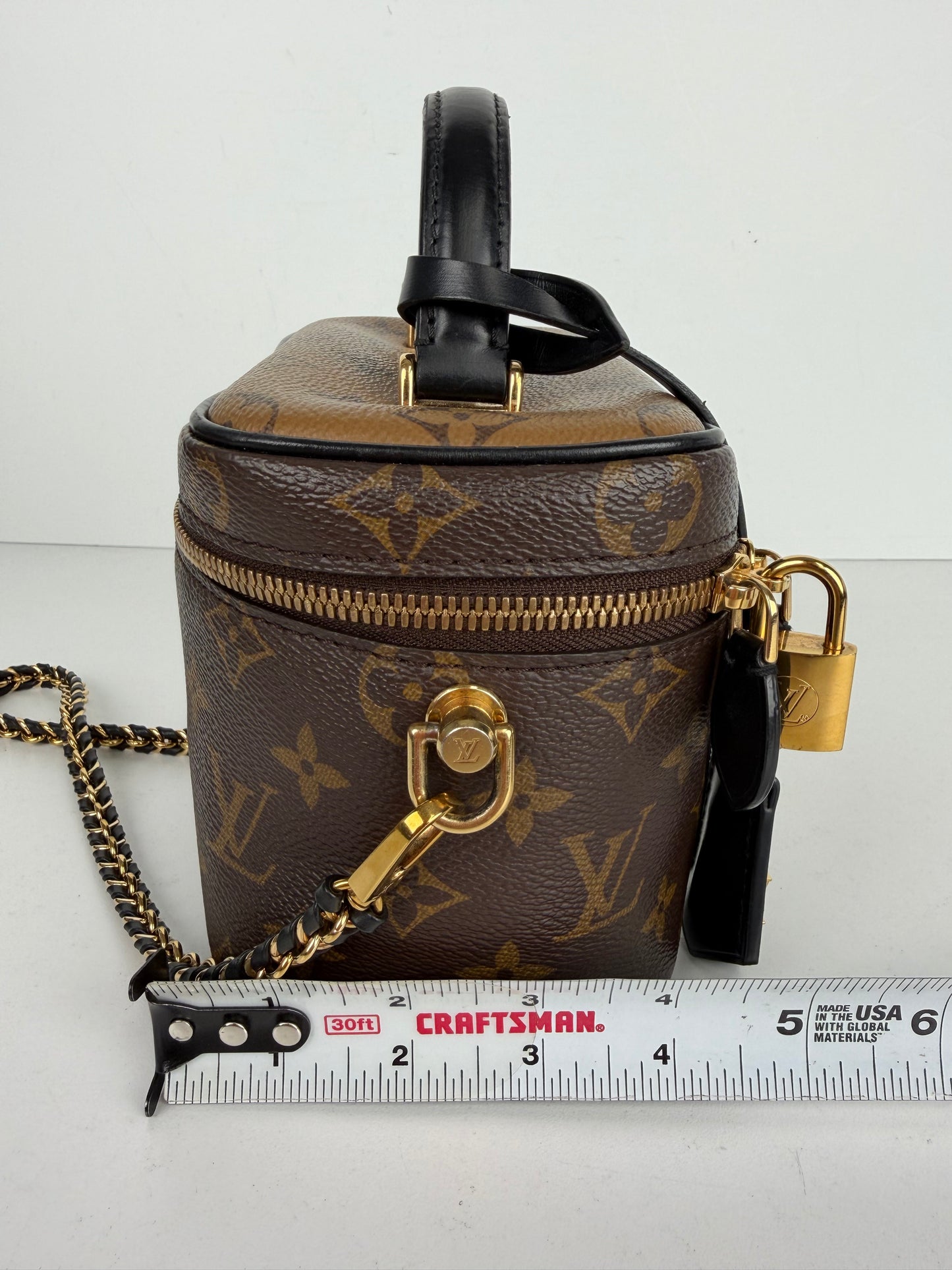 Louis Vuitton Vanity PM Bag in Brown LV Reverse Monogram Coated Canvas 2021 YC-5