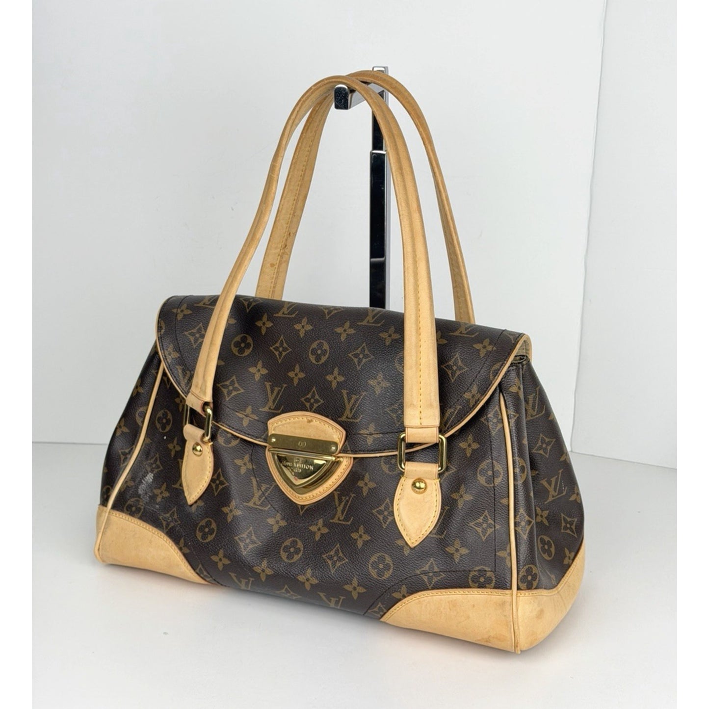 Louis Vuitton Monogram Beverly GM Bag in Brown Coated Canvas 2007 S