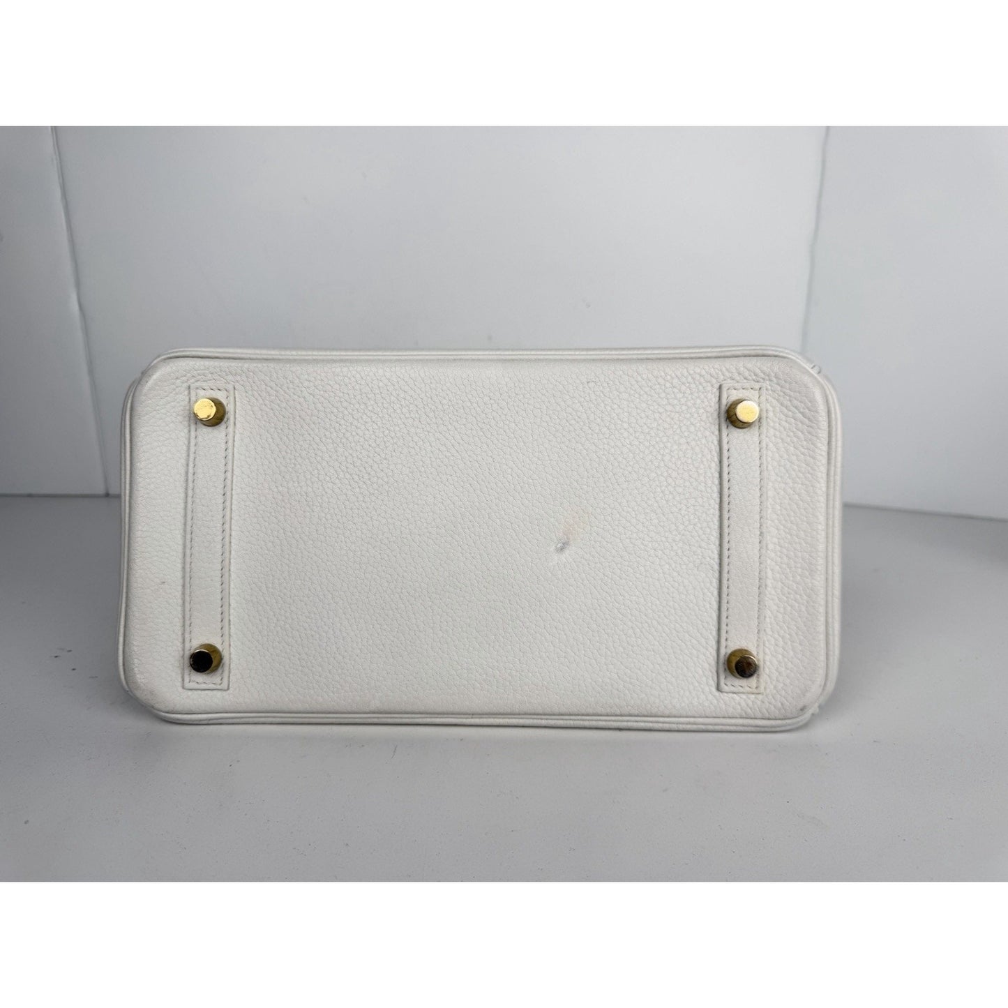 Hermes Birkin 30 Handbag in Off-White Clemence Leather 2015