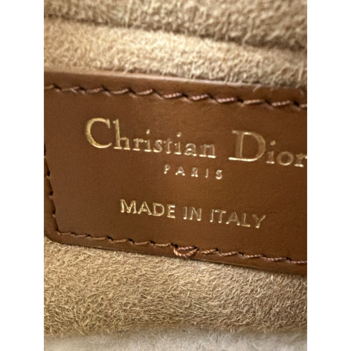 Christian Dior Mini Lady Dior Handbag Beige Cannage Suede with Shearling 2025 F3
