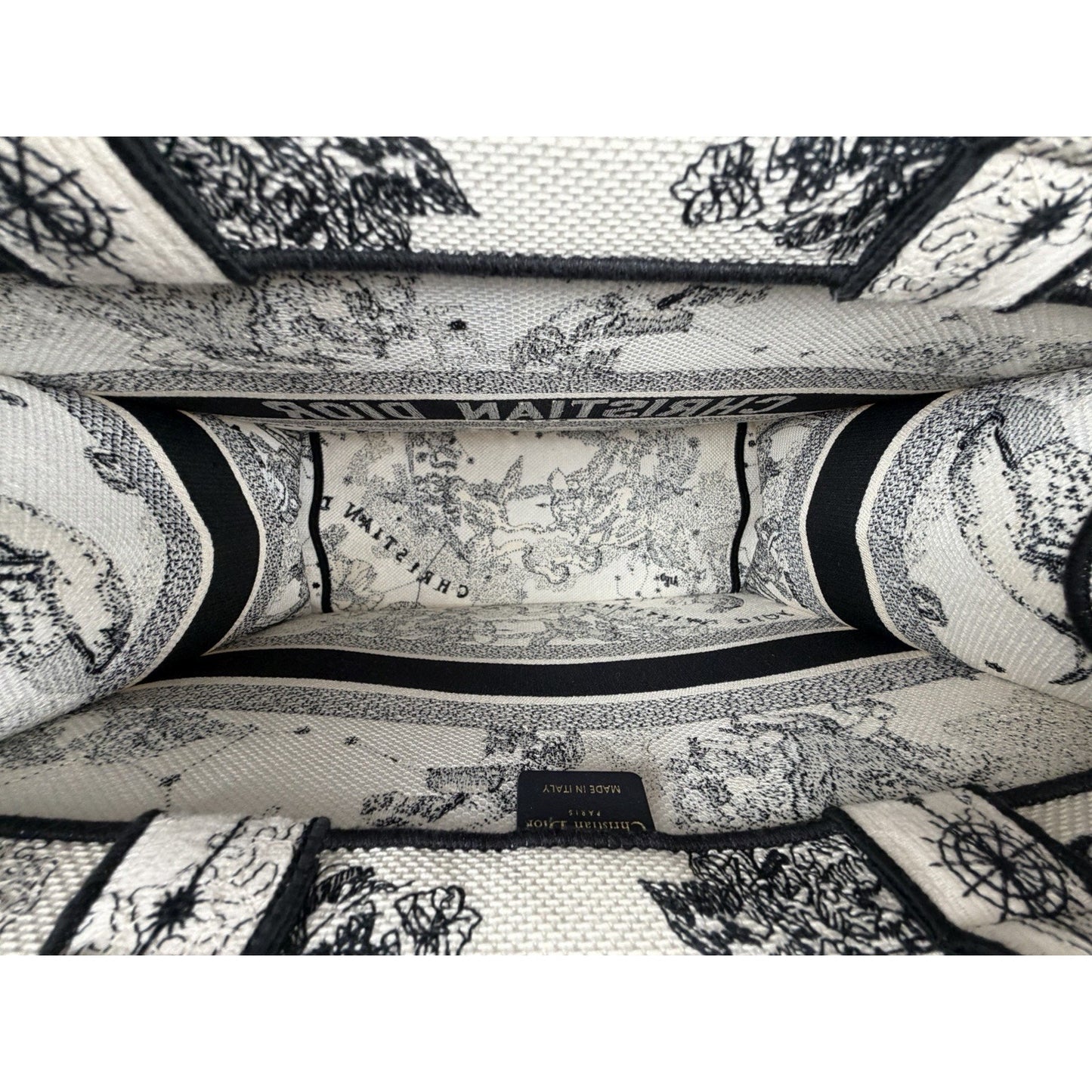 Christian Dior Book Tote Medium Bag in the Toile De Jouy Zodiac Embroidery B3