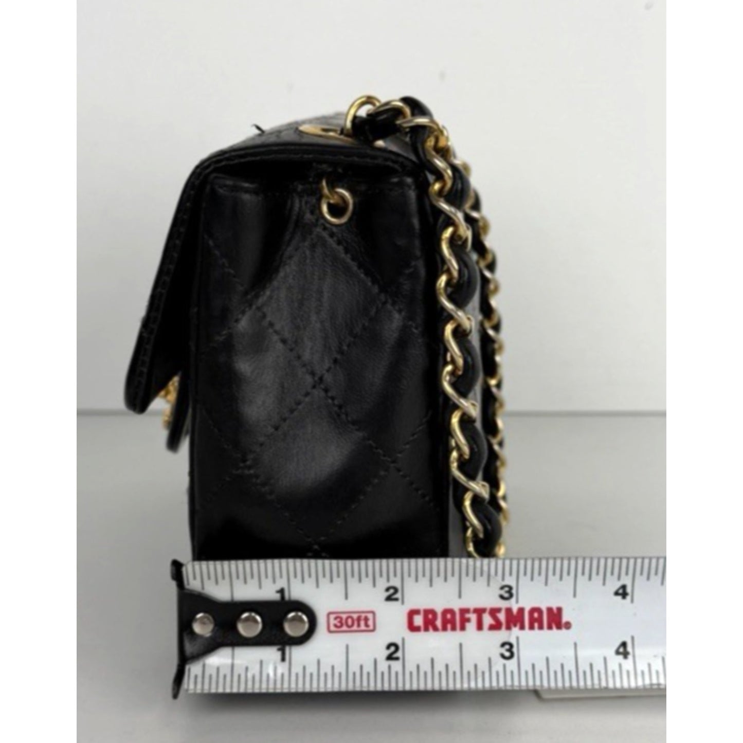 Chanel Mini Square Single Flap Bag in Black Vintage 1986-1988 E-8