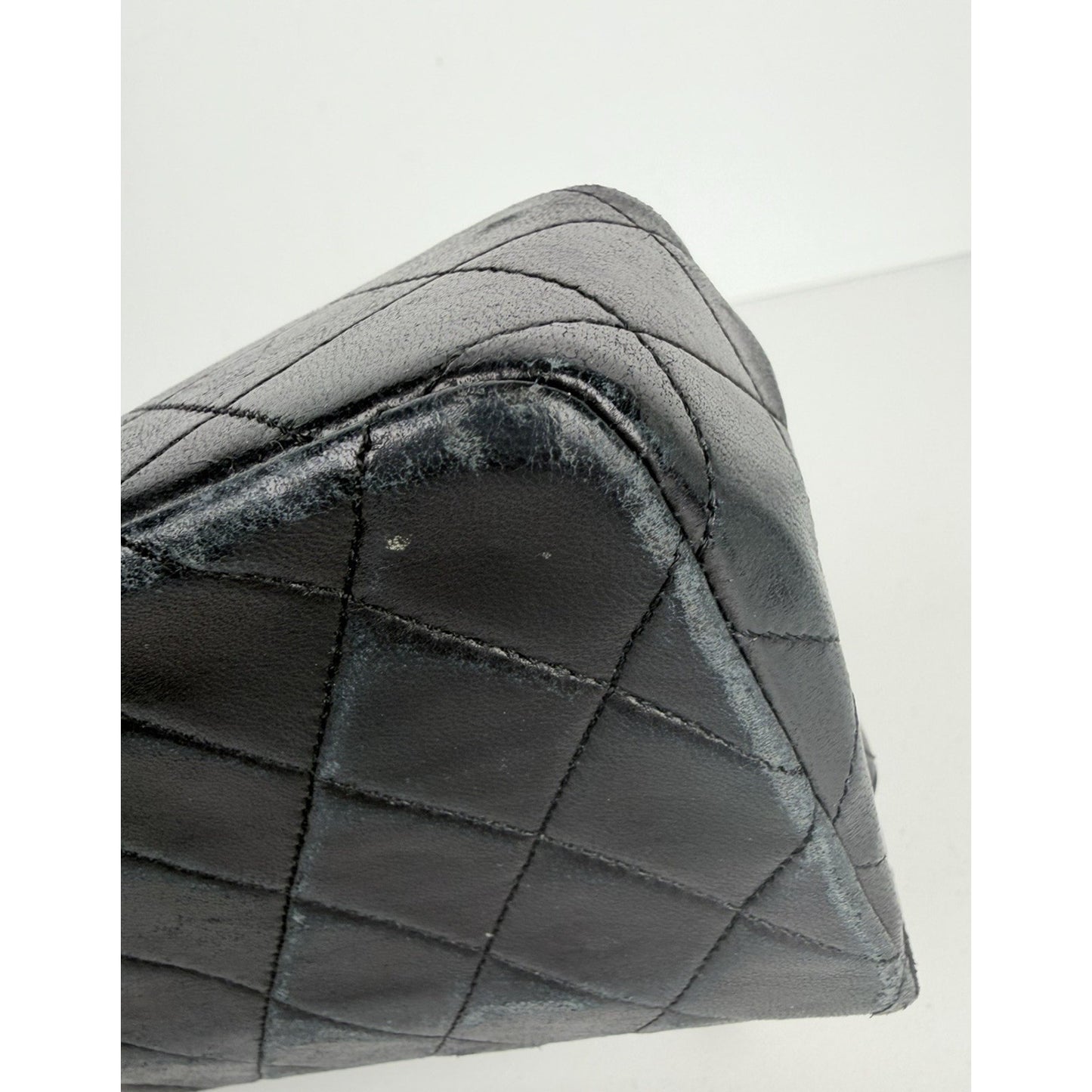 Chanel Mini Single Flap Bag Black Quilted Lambskin Leather 1989-1991 U2