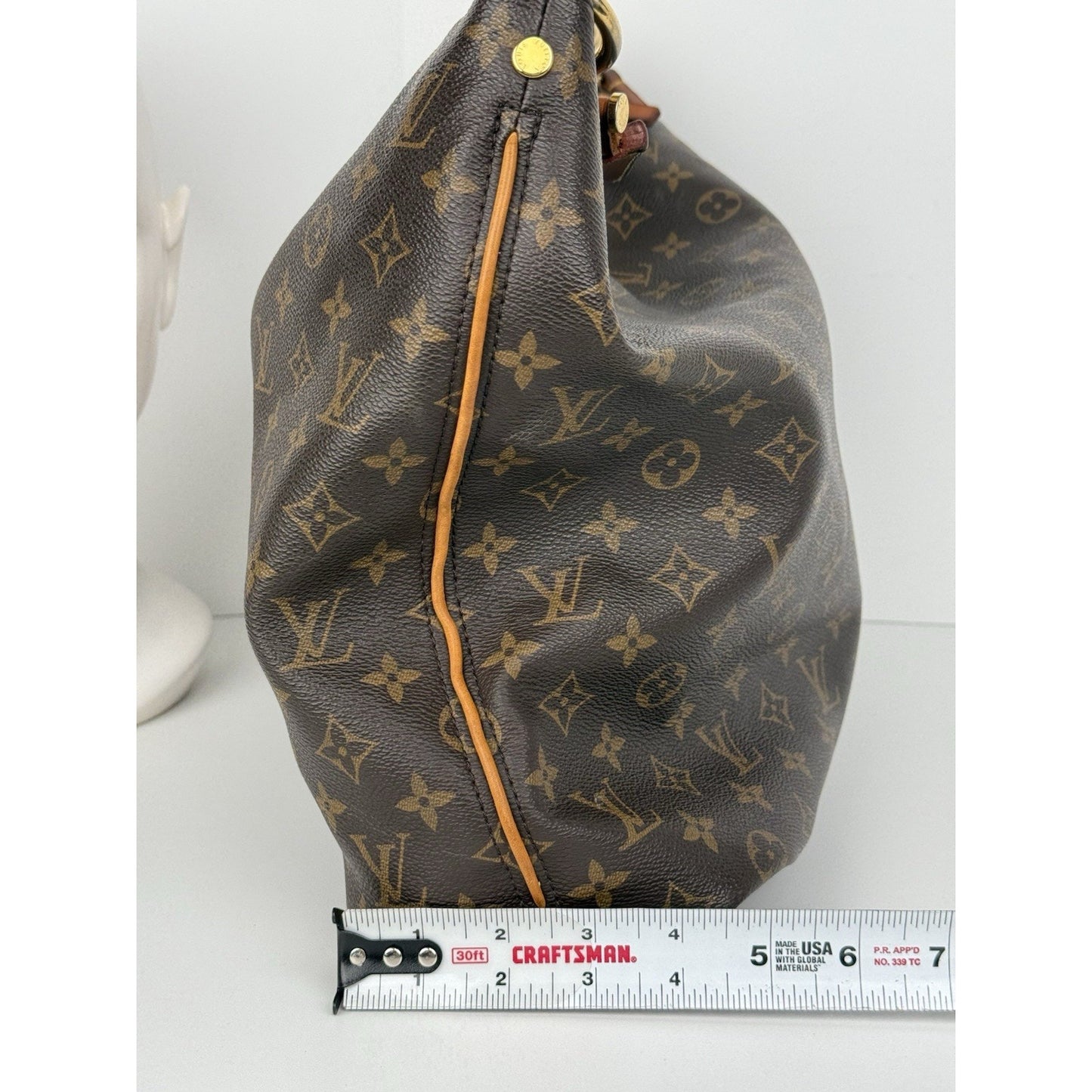 Louis Vuitton Sully Brown Monogram Canvas Hobo Bag