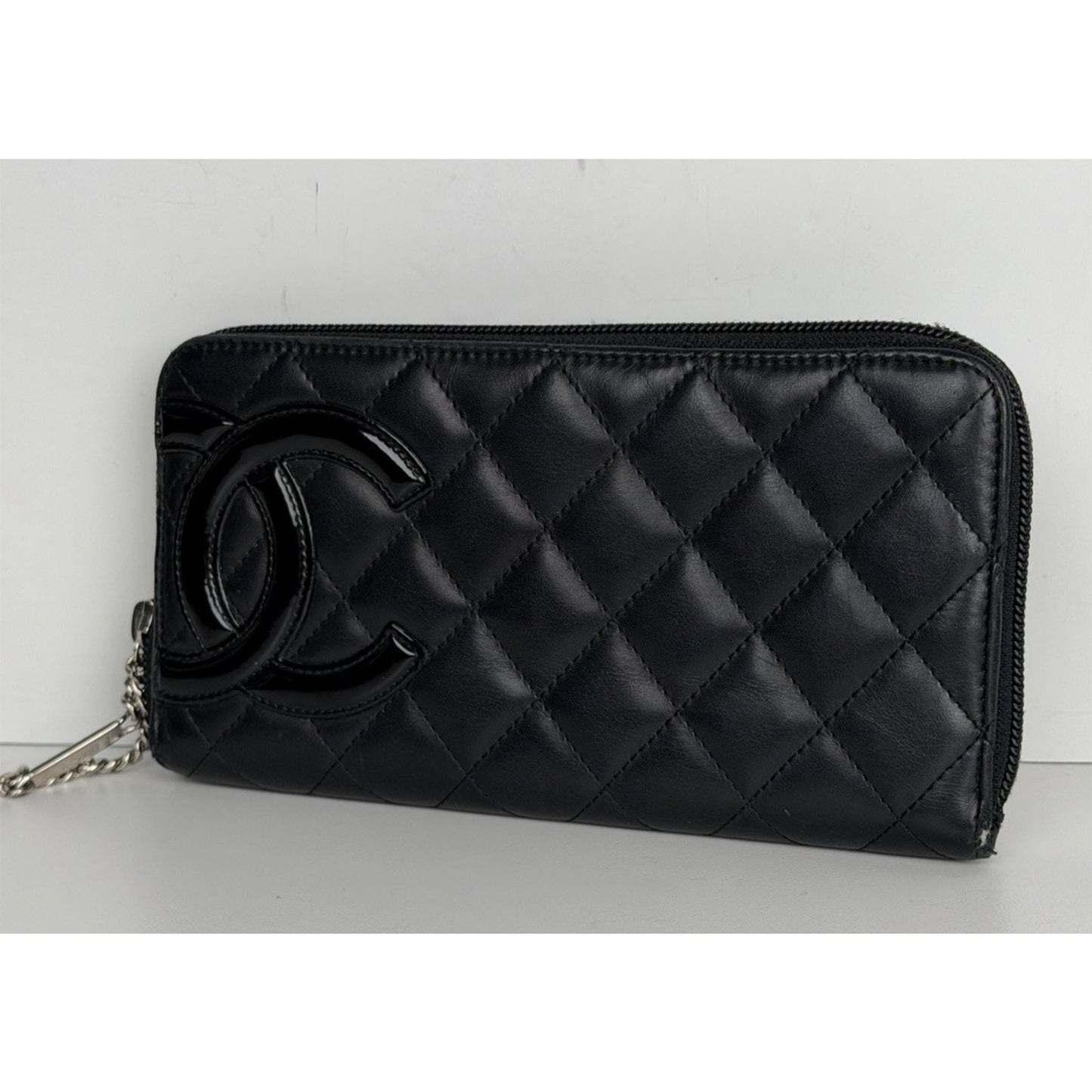 Chanel Cambon Wallet Ligne Quilted Calfskin Leather & Large CC 2009-2010 S15