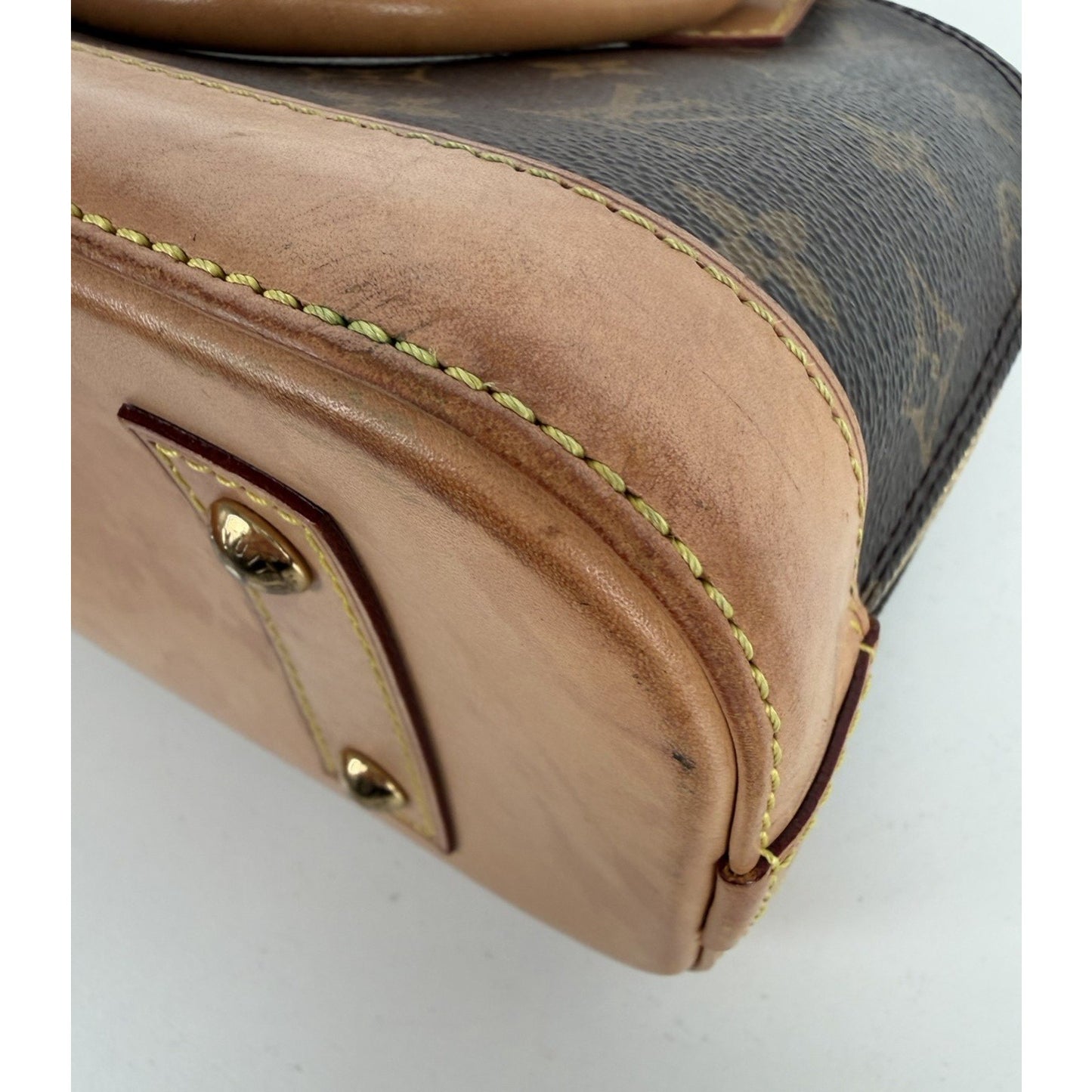 Louis Vuitton Alma BB Top Handle Bag in Brown LV Monogram Coated Canvas 2020 S