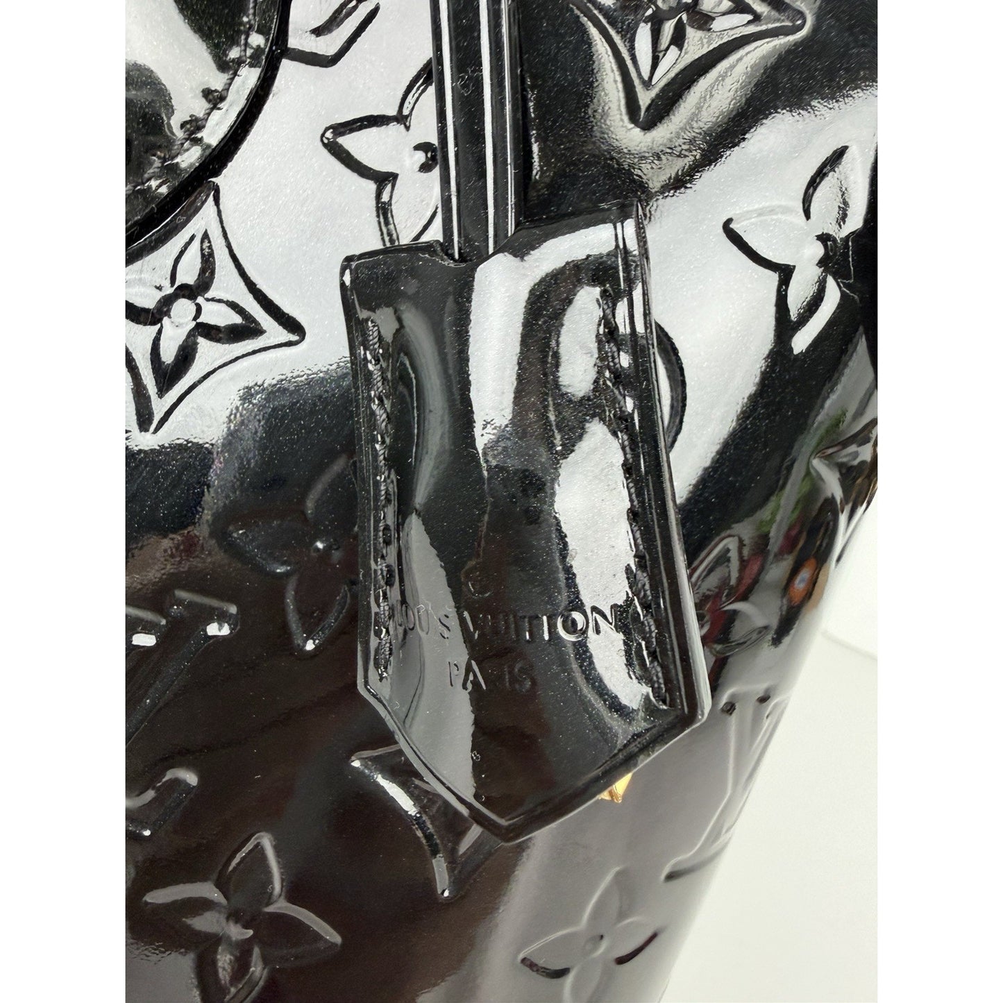 Louis Vuitton Monogram Vernis Lockit PM Handbag in Black Patent Leather 2014