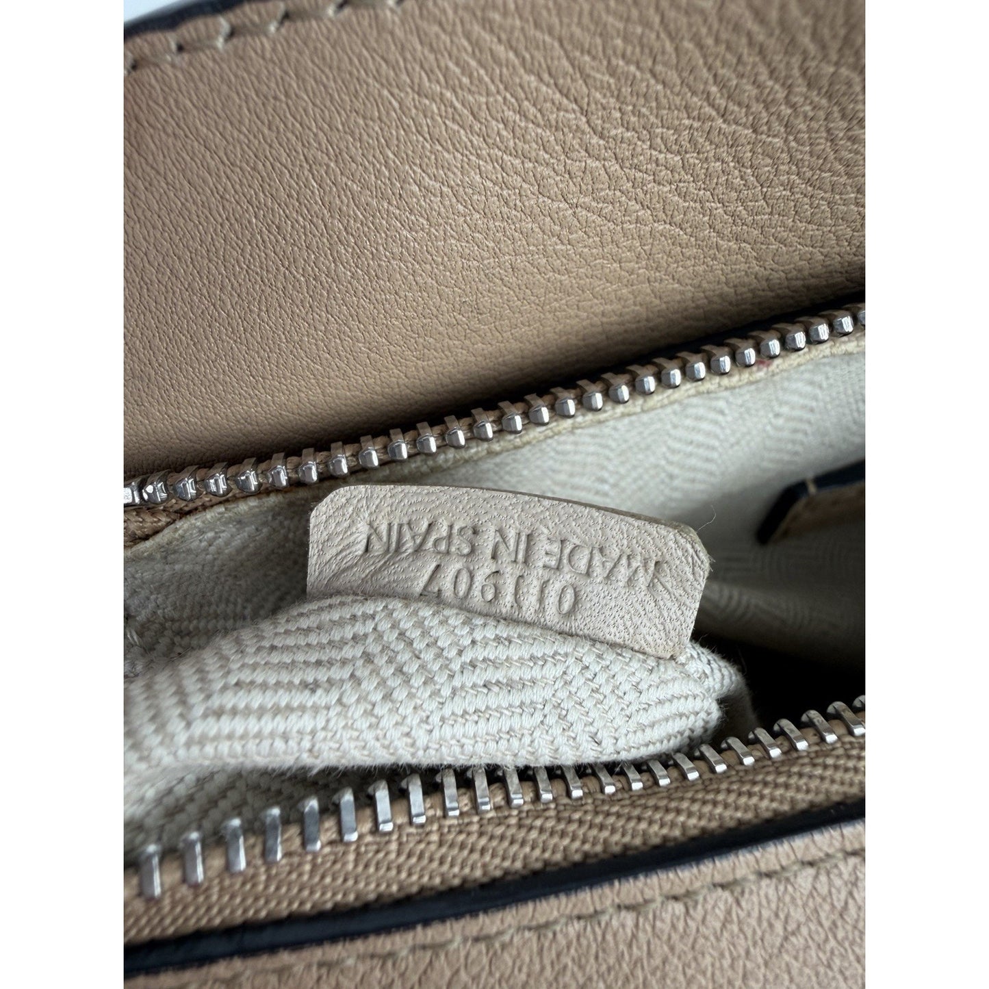 Loewe Puzzle Mini Crossbody Bag in Sand Mink Calfskin Leather C3