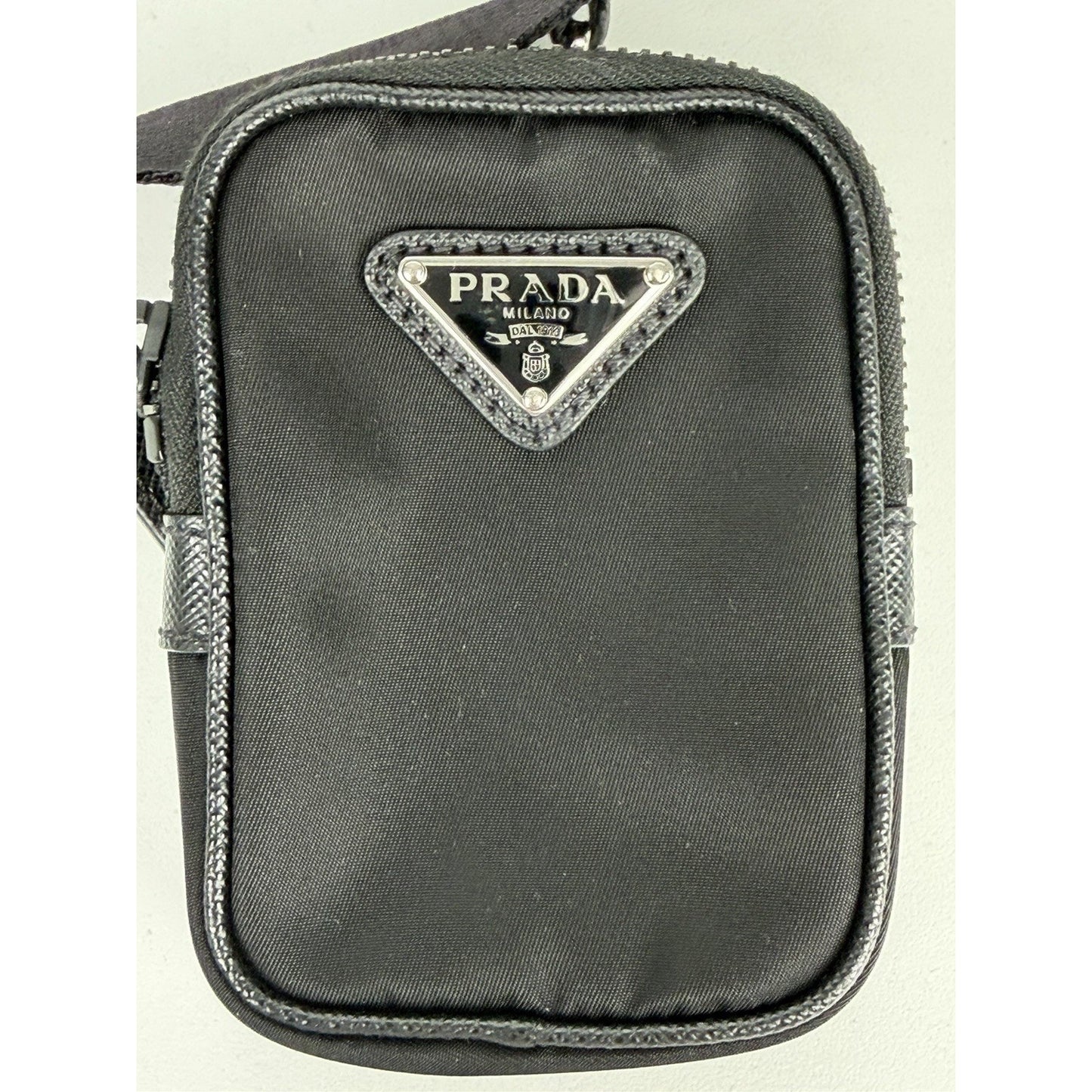 Prada Re-Nylon and Saffiano Leather Shoulder Bag in Black with Mini Pouch S01