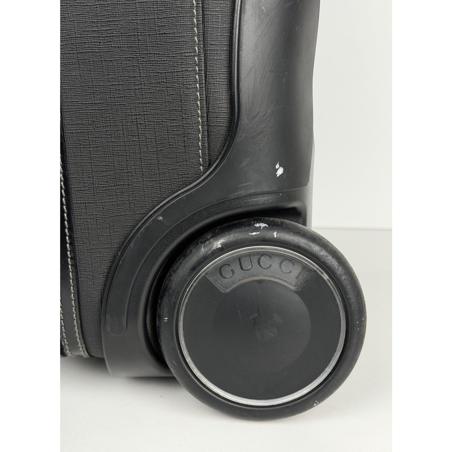 Gucci Interlocking G Hard Shell Rolling Carry-On Suitcase in Black