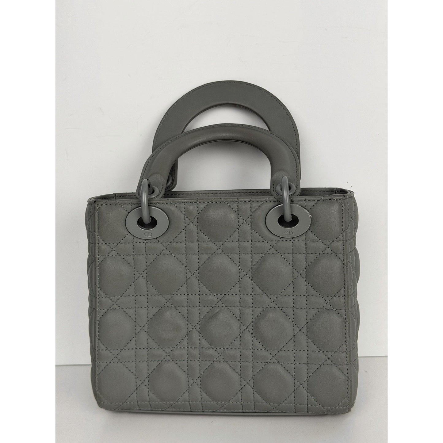 Christian Dior Lady Dior Small Bag in Ultramatte Cannage Grey Leather 2021 B2