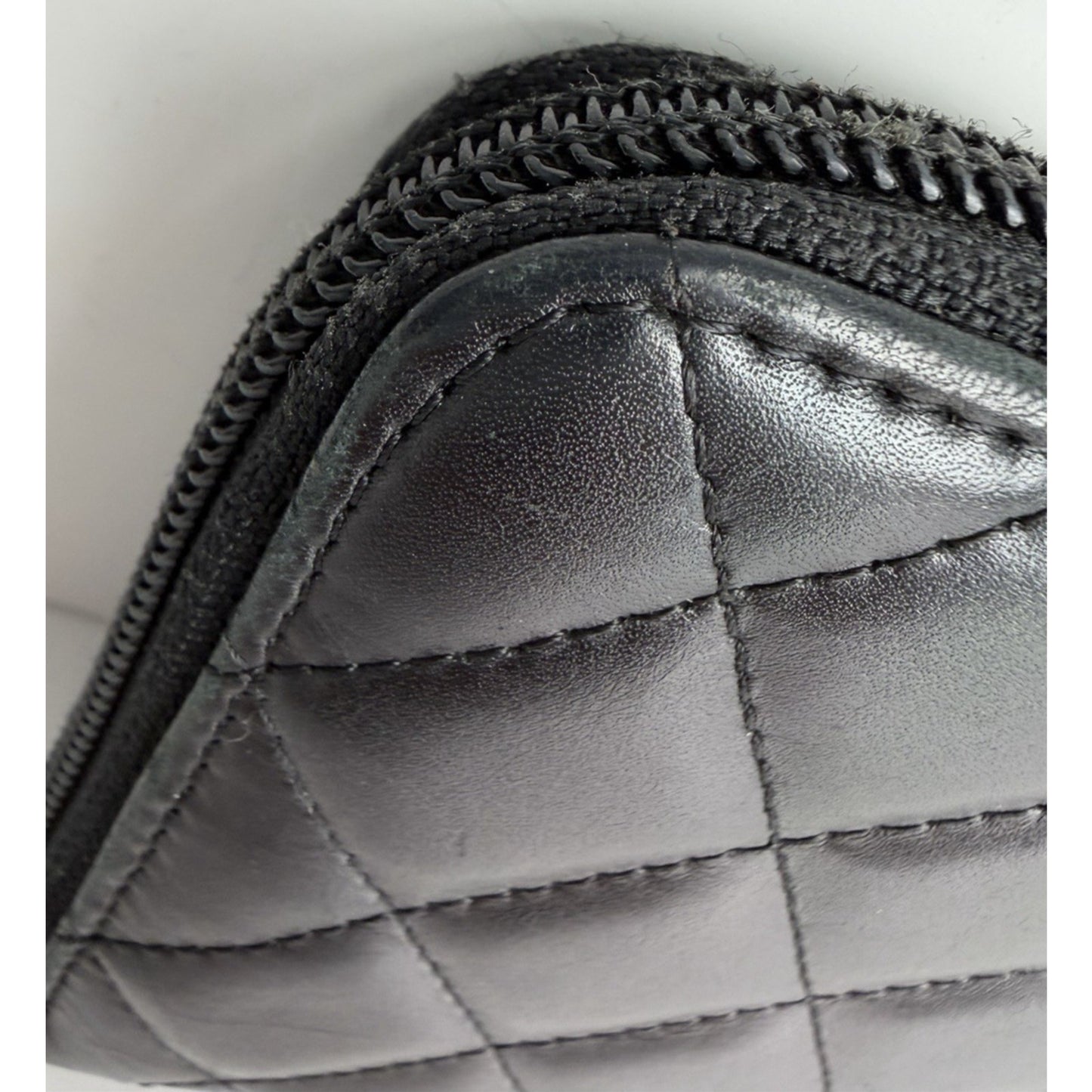 Chanel Cambon Wallet Ligne Quilted Calfskin Leather & Large CC 2009-2010 S15