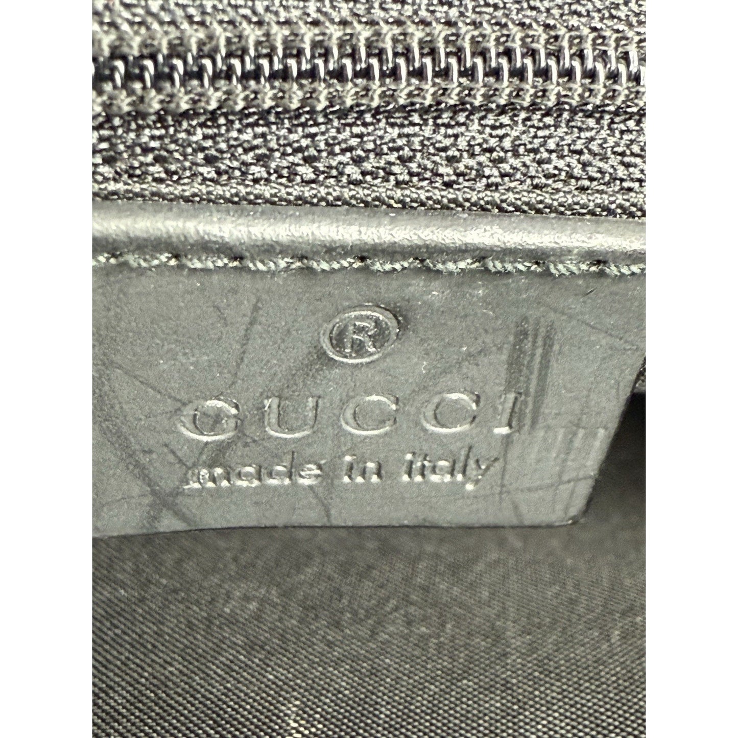 Gucci GG Black Nylon Bamboo Shopper Vintage