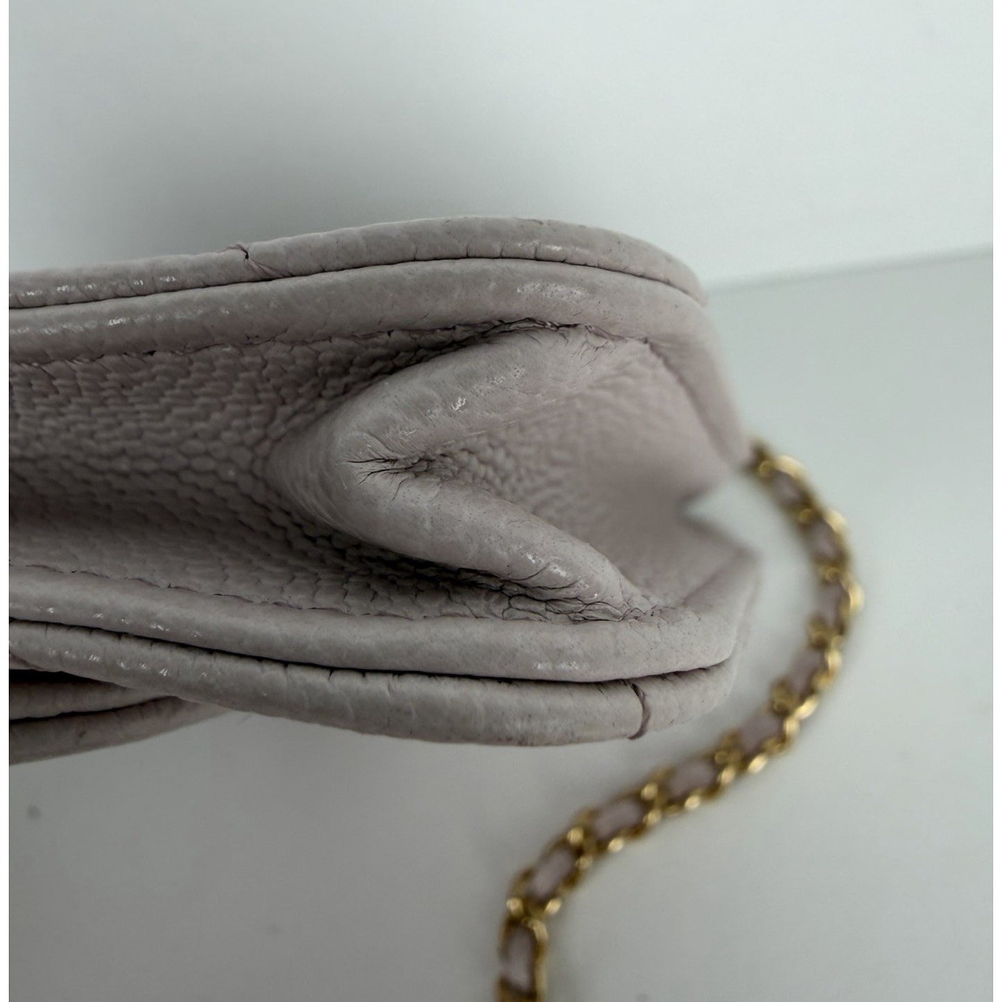 Chanel Miss Coco Clutch Chain Light Purple Quilted Caviar Leather 2021-2022 B1