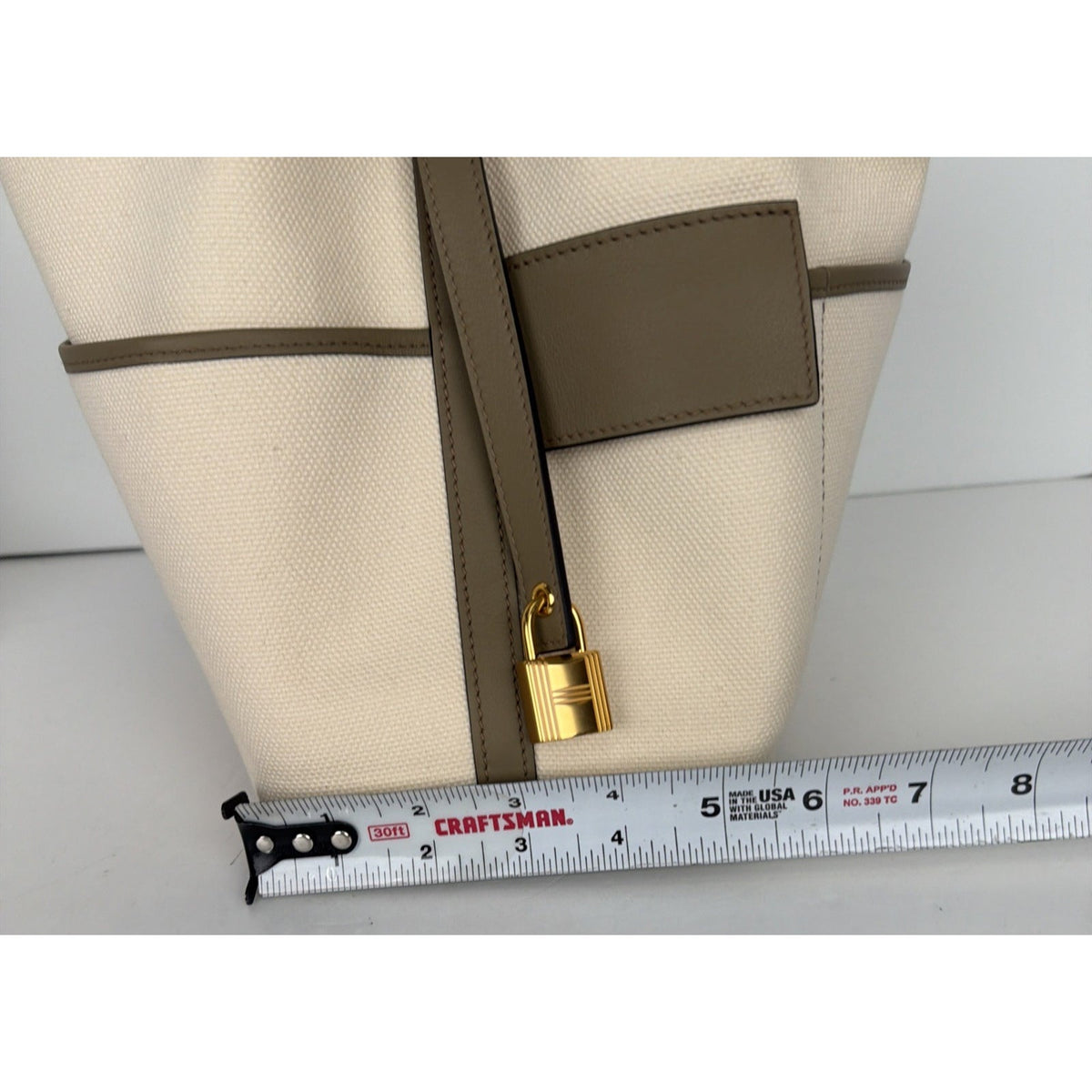 Hermes Picotin Lock 18 Cargo Top Handle Bag in Ecru Etoupe Canvas 2023 F4