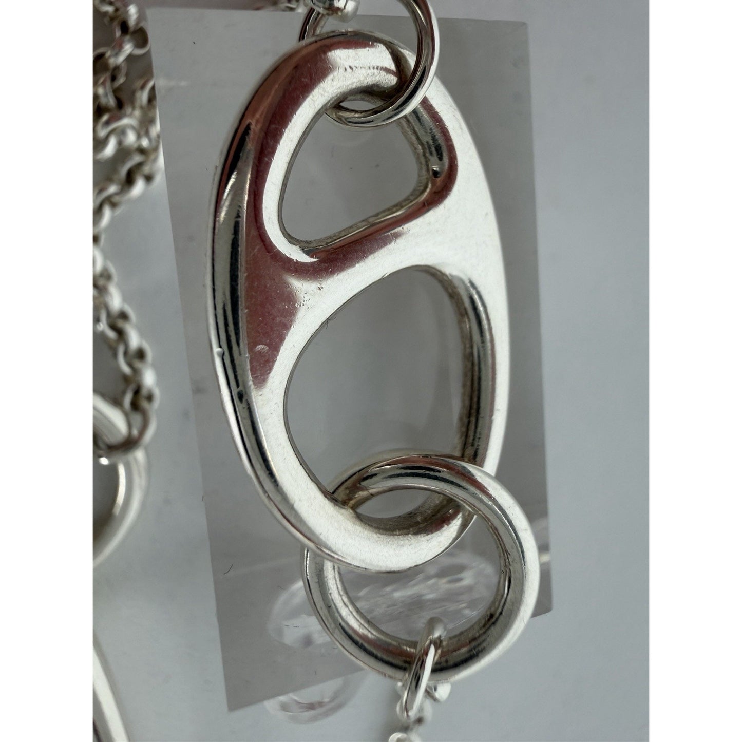 Hermes Chaine d'Ancre Punk Long Necklace in Sterling Silver