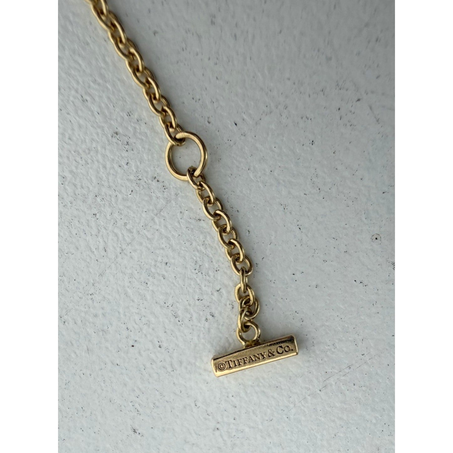Tiffany T Smile Mini Cable Chain Bracelet in 18k Yellow Gold with Diamonds