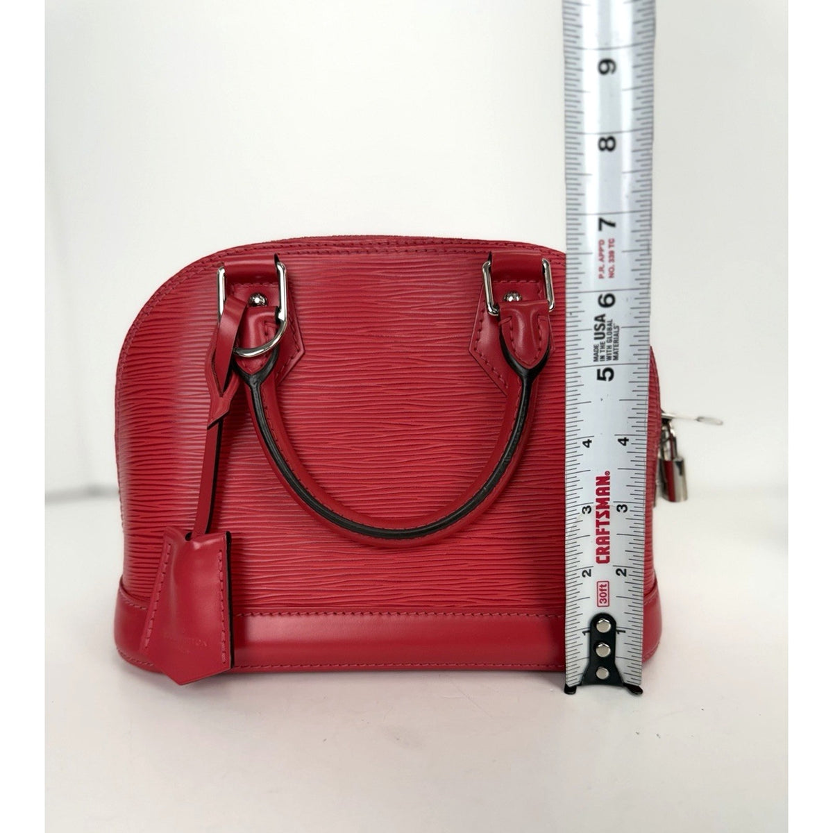 Louis Vuitton Alma BB Handbag in Red Epi Leather Silver-Tone Hardware 2015 F3