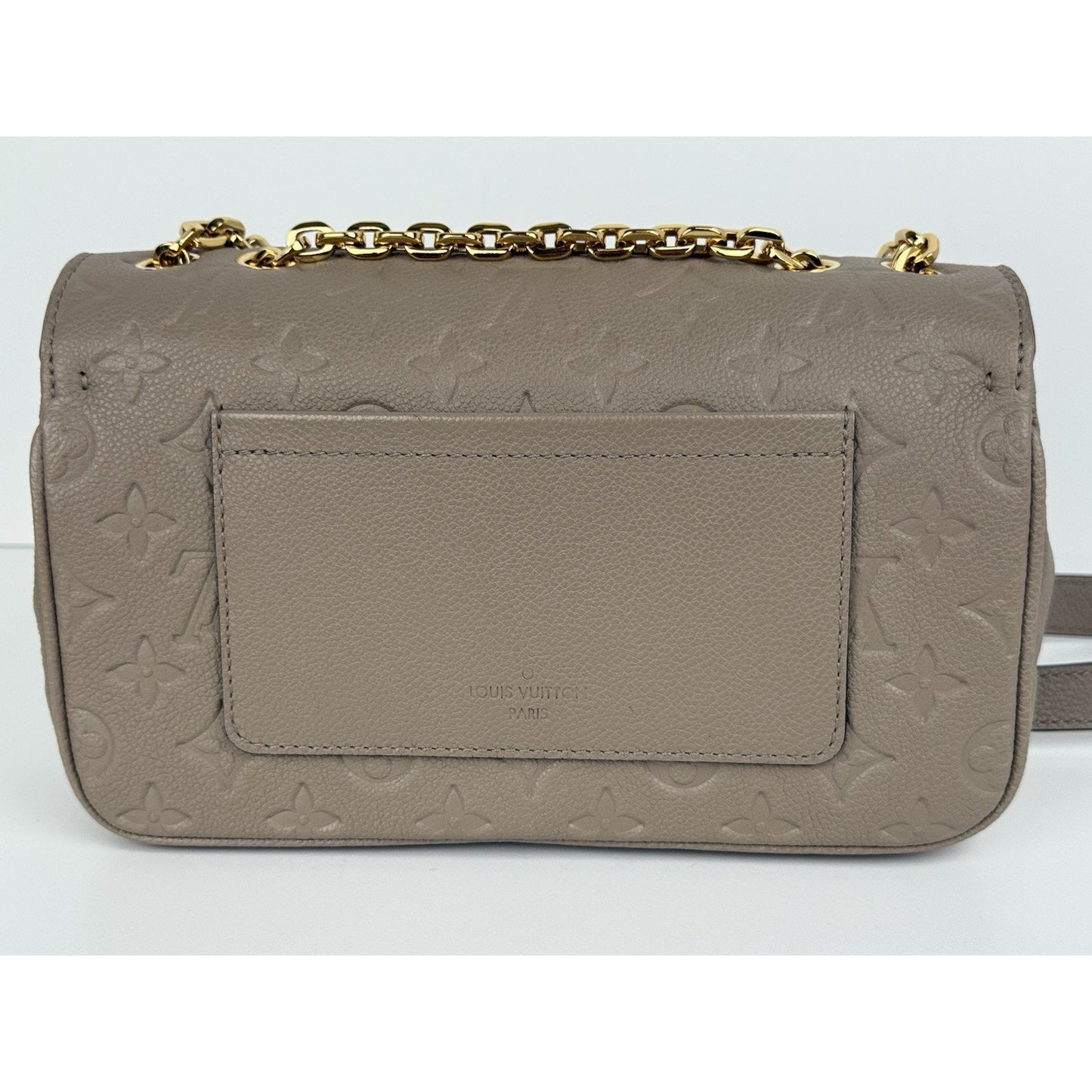 LOUIS VUITTON LV GHW Marceau Momogram Empreinte Beige Leather Shoulder Bag