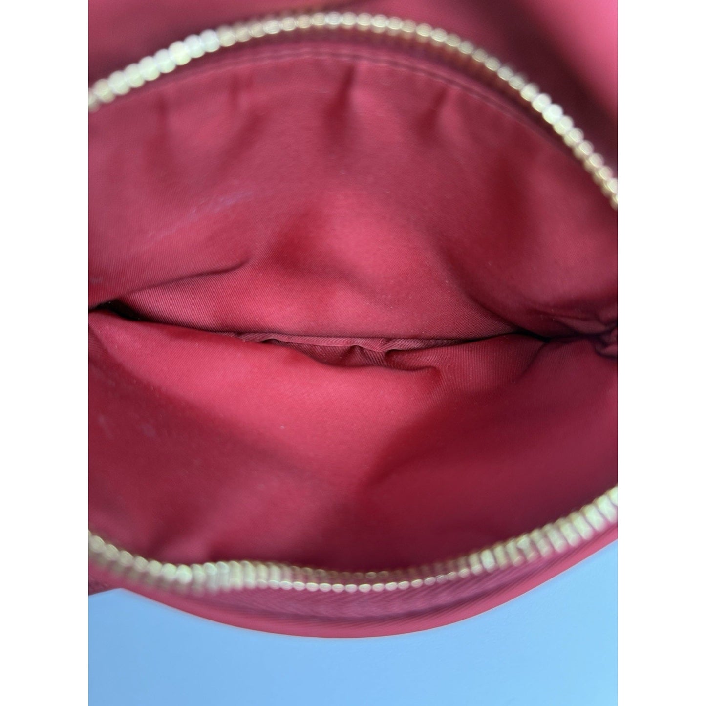 Prada Re-Nylon Alabastro Red Saffiano Duet Bucket Backpack