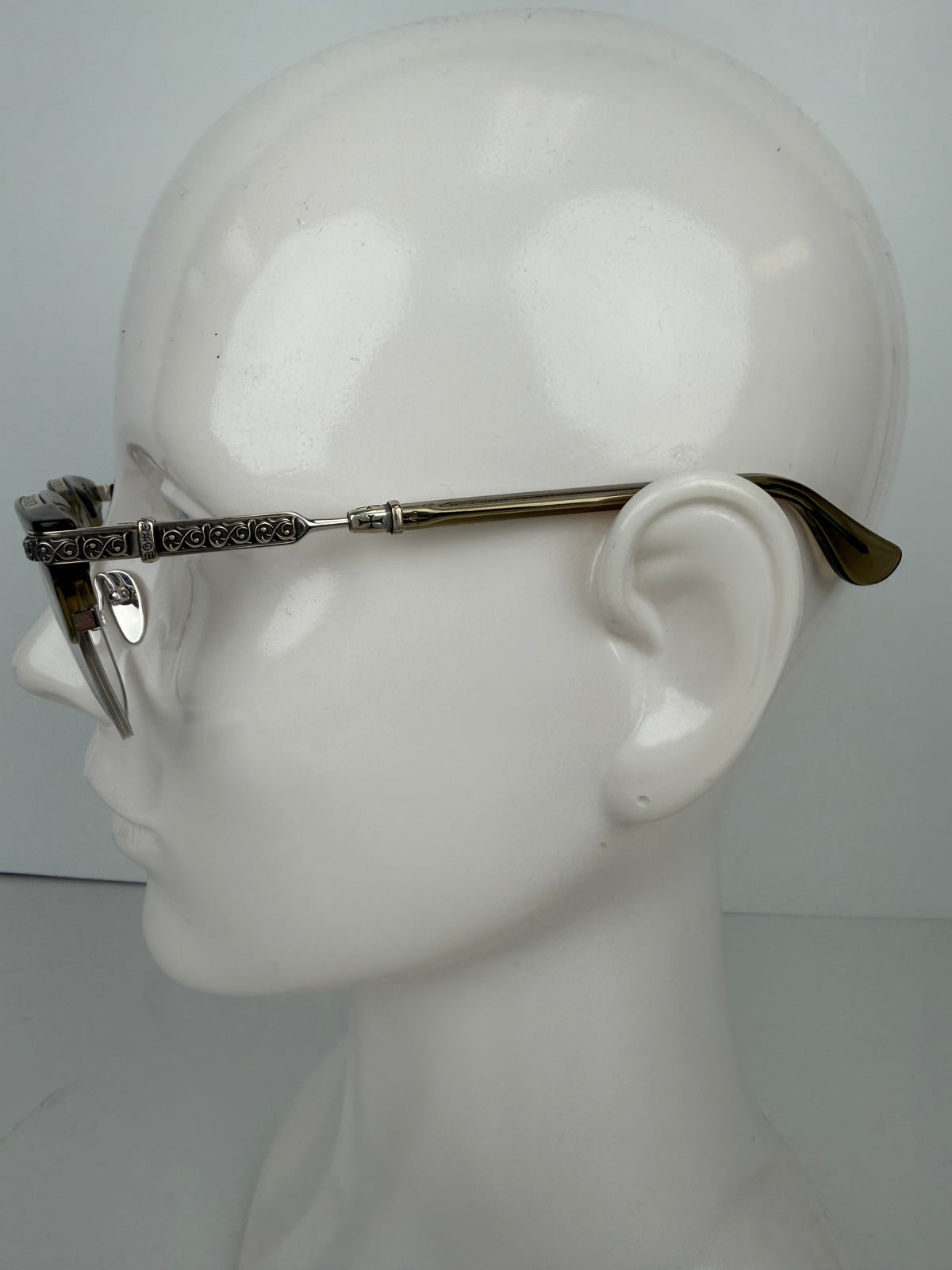 Chrome Hearts Vertical Smile II Optical Glasses with Clear Lenses YK1