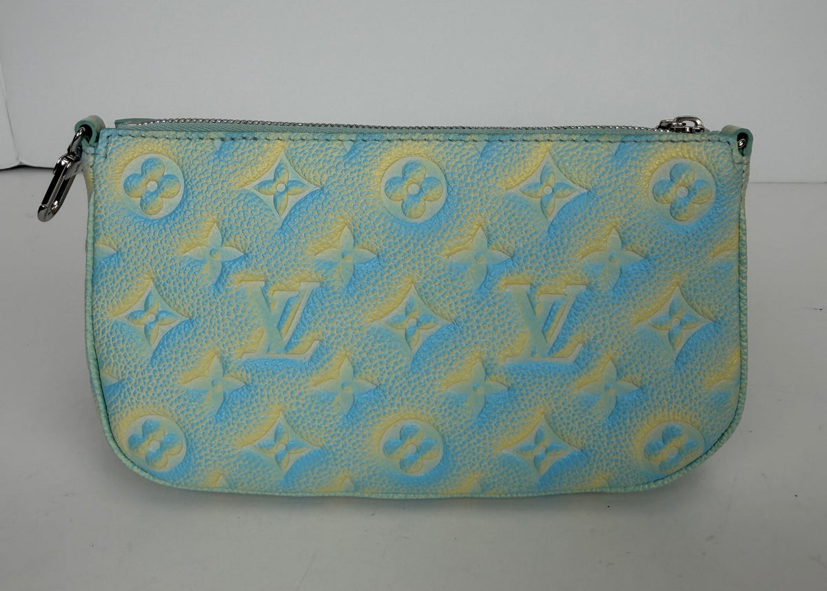 Louis Vuitton Summer Stardust Multi Pochette in Water Green Empreinte Monogram NFC Y