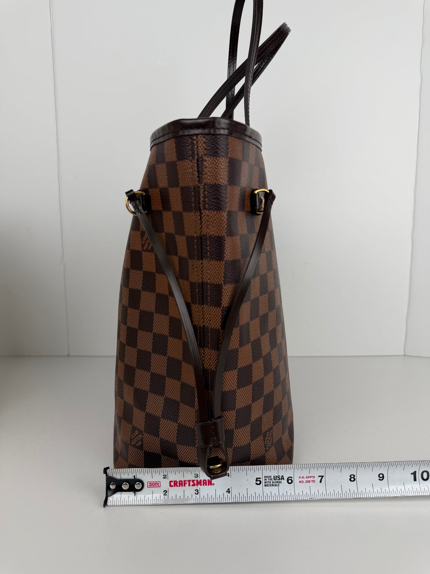 Louis Vuitton Neverfull MM Tote Bag in Damier Ebene Coated Canvas 2015 YE-1