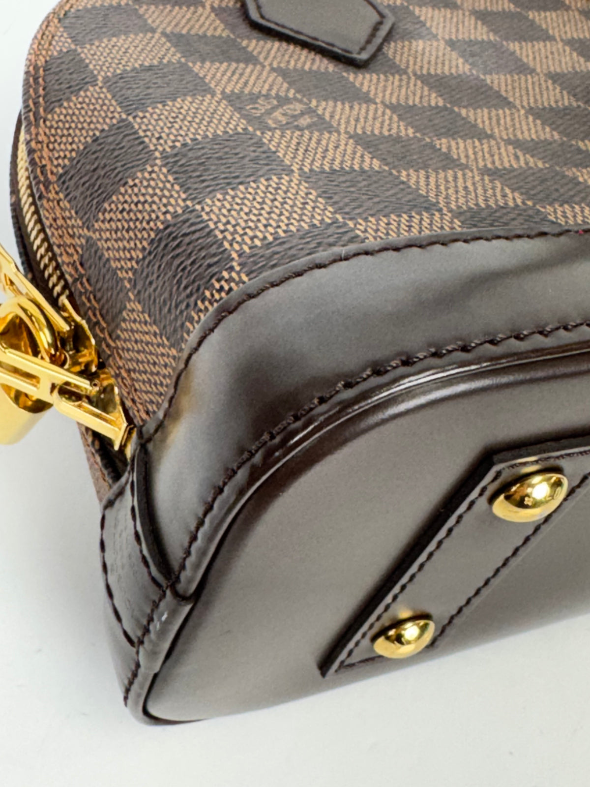 Louis Vuitton Alma BB Handbag in Damier Ebene Coated Canvas 2017 YS