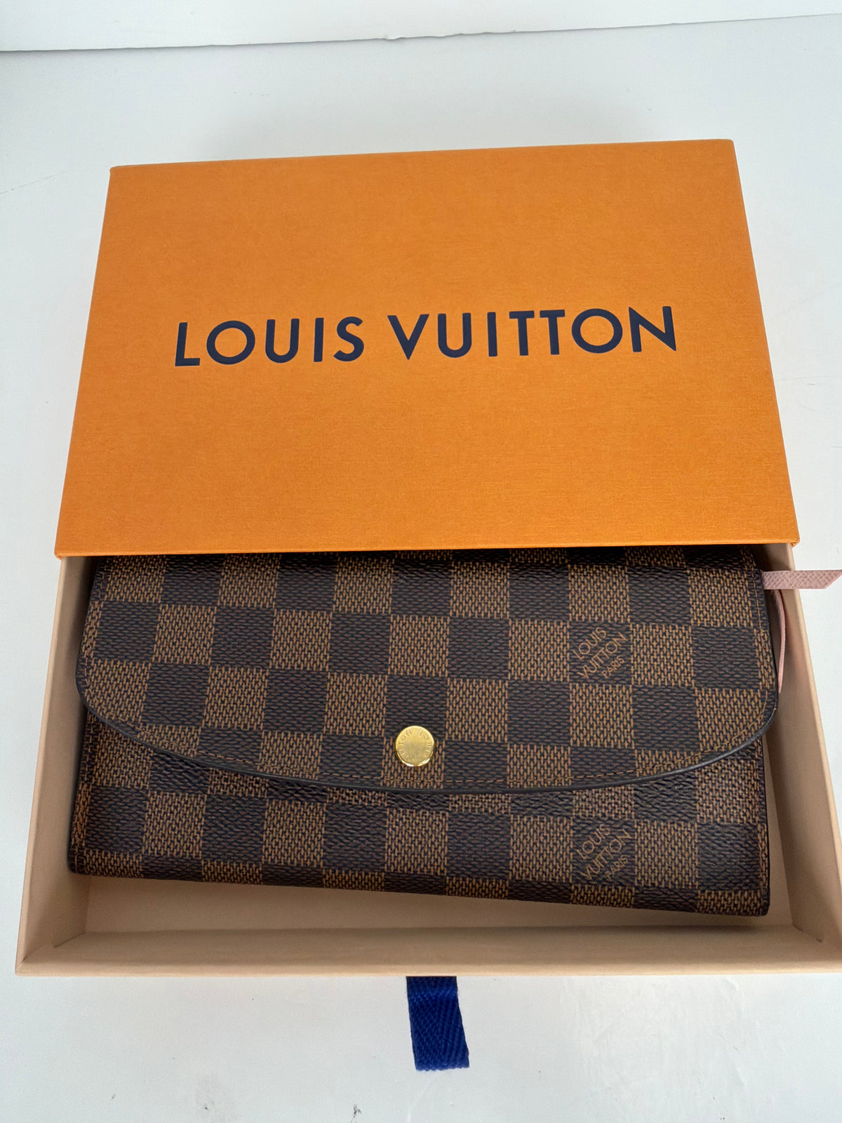 Louis Vuitton Wallet in Damier Ebene Coated Canvas Y
