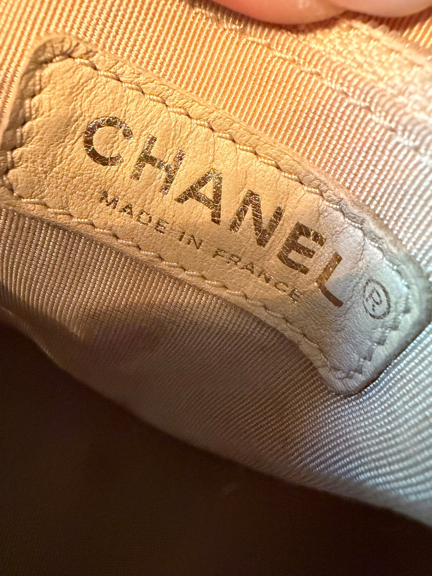 Chanel Timeless CC Pochette Beige Caviar Leather E1