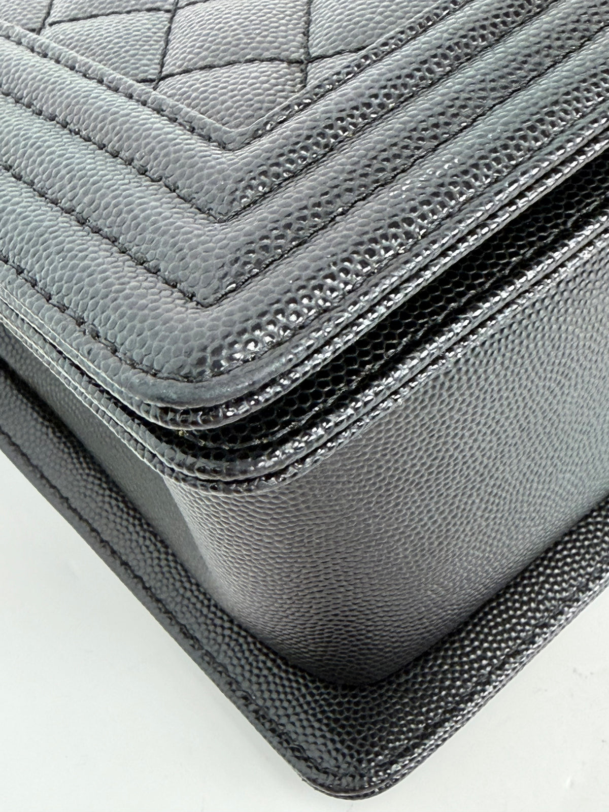 Chanel Boy Bag in Black Caviar Leather NFC YF-2
